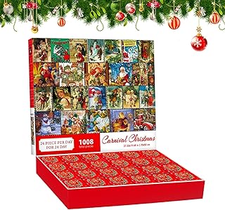 Christmas Advent Calendar 2023 - Christmas Advent Calendar Jigsaw Puzzle 1008Pcs,Jigsaw Advent Calendar,Surprise Christmas Countdown Calendars,Christmas Gifts For Women Men Kids
