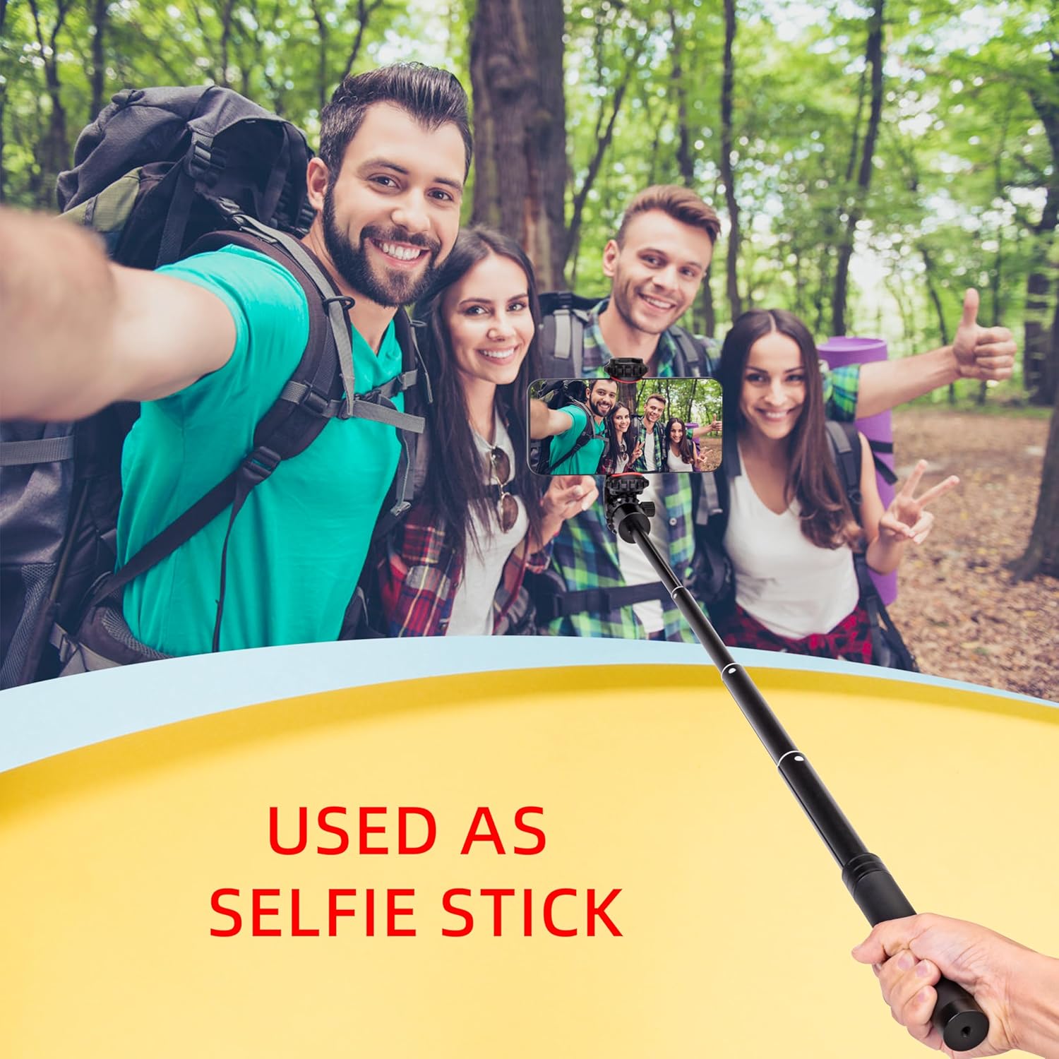 Zeadio Heavy Duty Mini Metal Tripod + Extension Pole，for Gimbals, Digital Cameras, iPhones & Smartphones, 19cm to 73cm