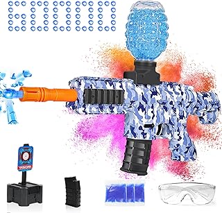 NLFGUW Electric Gel Ball Blaster Toys,Eco-Friendly Splatter Ball Blaster with 60000+ Water Beads,Automatic Outdoor Toys for Activities Team Game,for Adults and Kids Ages 12+(Blue)