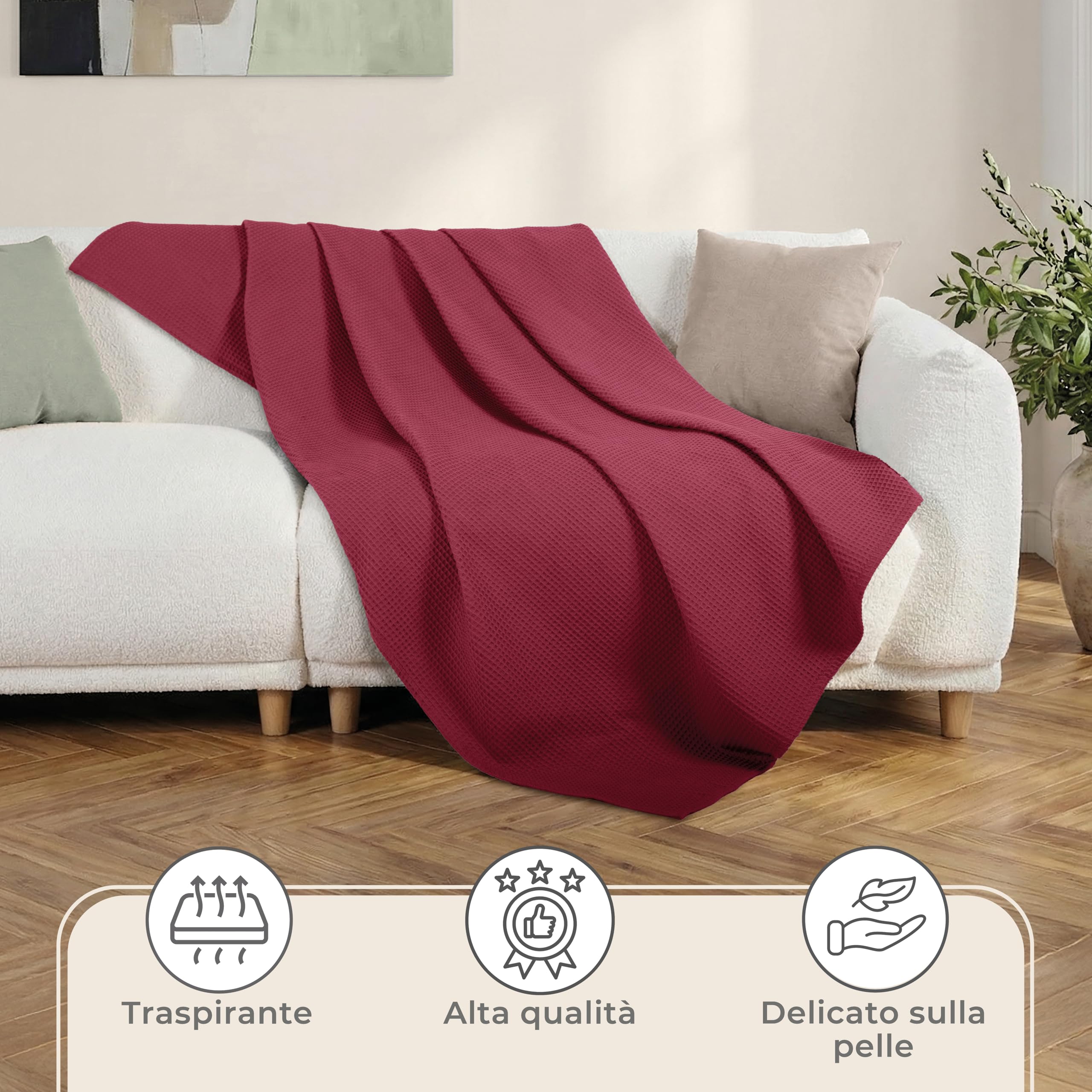 Premium sprei met handgeknoopte franjes - 100% katoen - 200 x 220 cm X