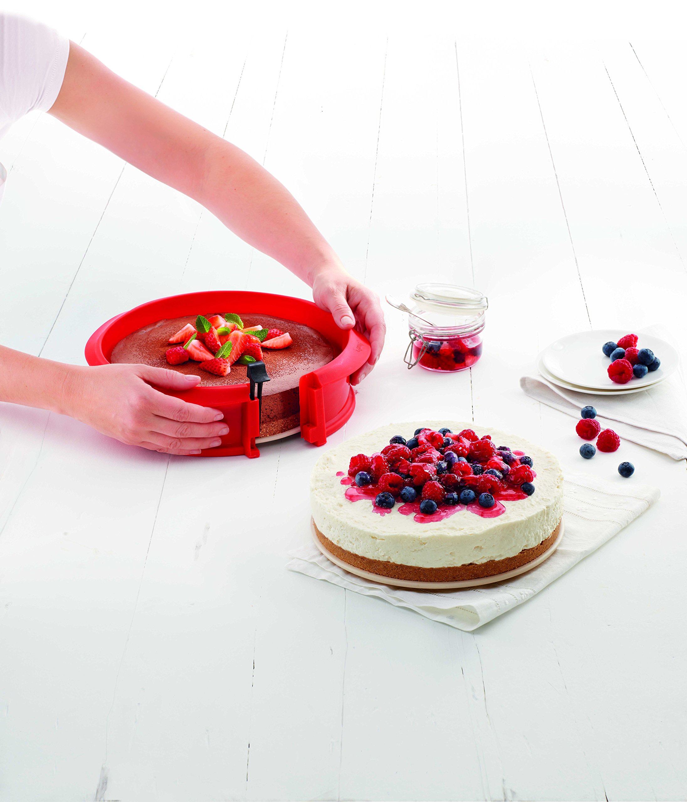 Lékué Duo biały talerz ceramiczny - 23 cm