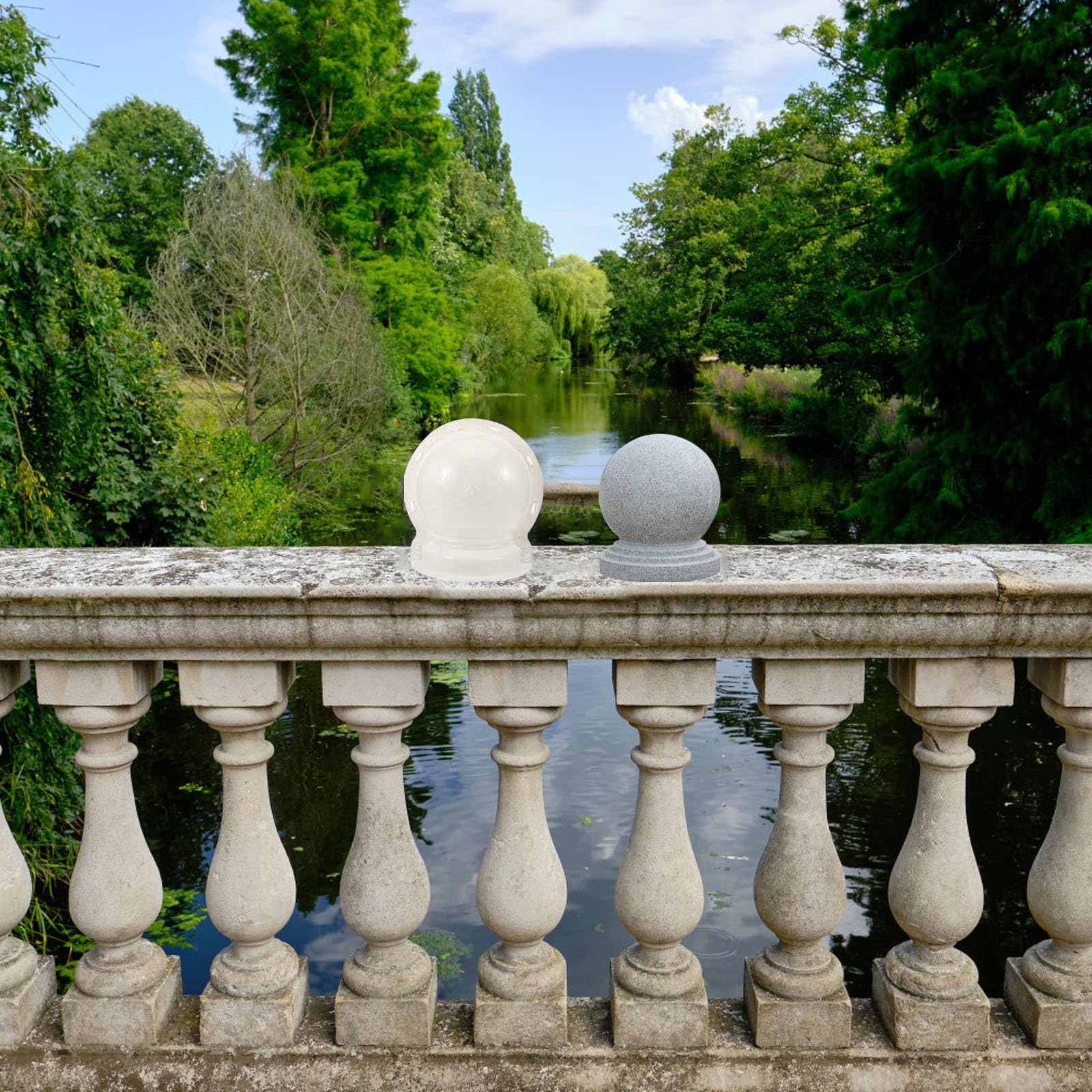 jojofuny Leichte und Tragbare Betonform für Römische Säulen Kunststoffform Stilvolle Selbstgemacht und Dekokugeln im Garten für Balkonzaun und Gartendekoration