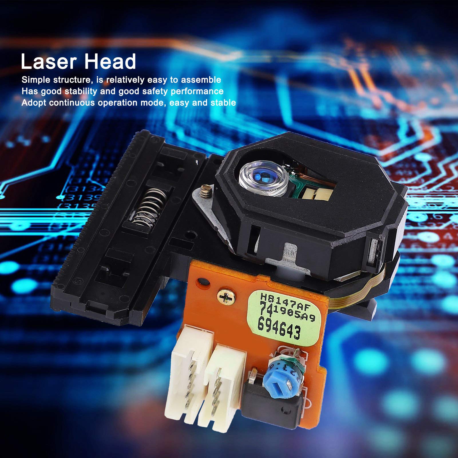 Lente de Cabezal Láser H8147AF para Reproductor de CD, Alta Estabilidad de Enfoque y Lectura Rápida de Datos