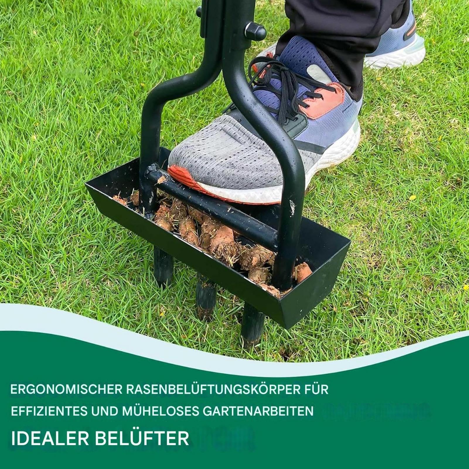 Aeratore Suolo Attrezzo dissodante, kit carotatura giardino | Manuale da giardino in metallo, attrezzatura per la cura del prato per appassionati, agricoltori