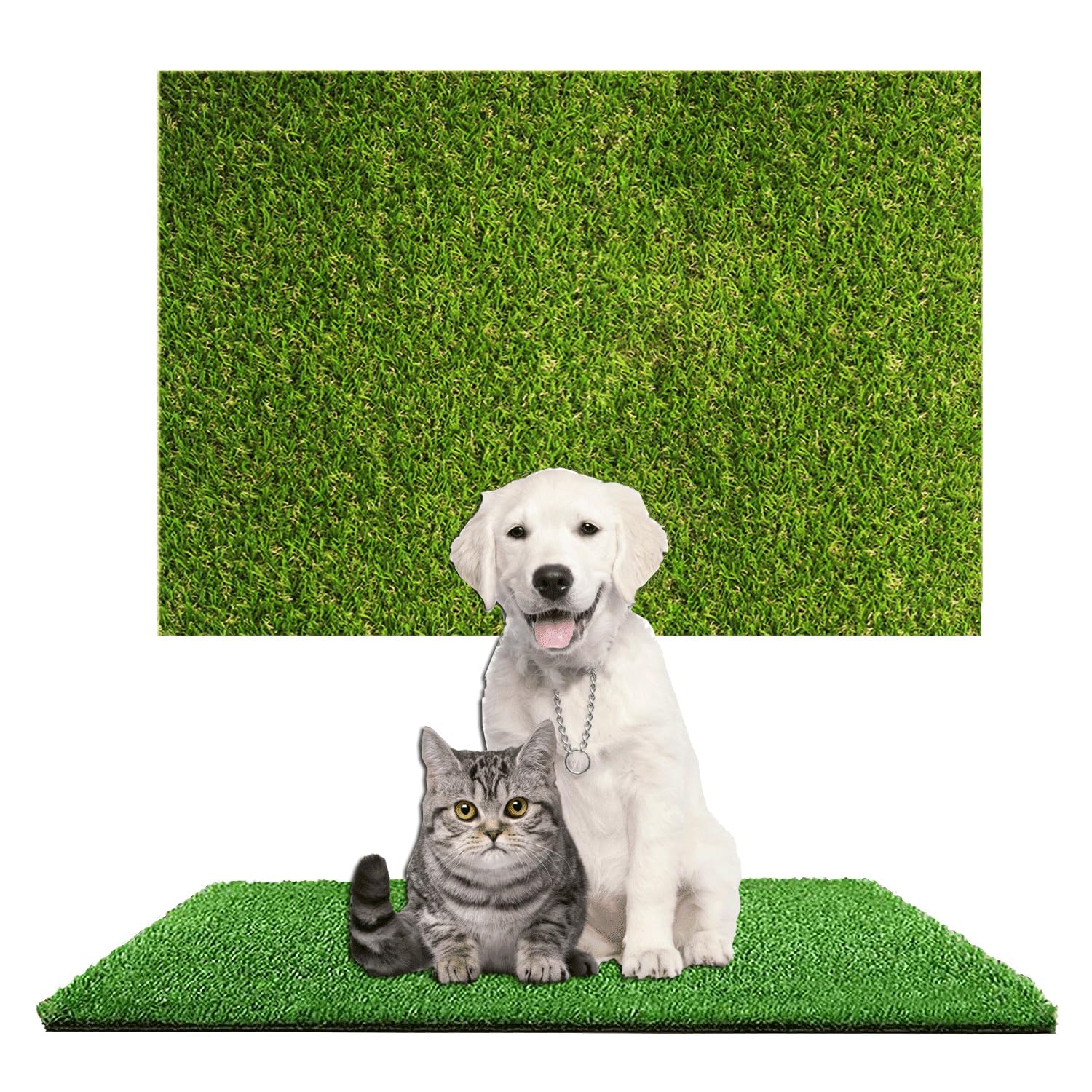 Lettiera per Cani 45 x 60 cm, Riutilizzabile e Lavabile, per Piccola Taglia, Casa, Balcone e Prato