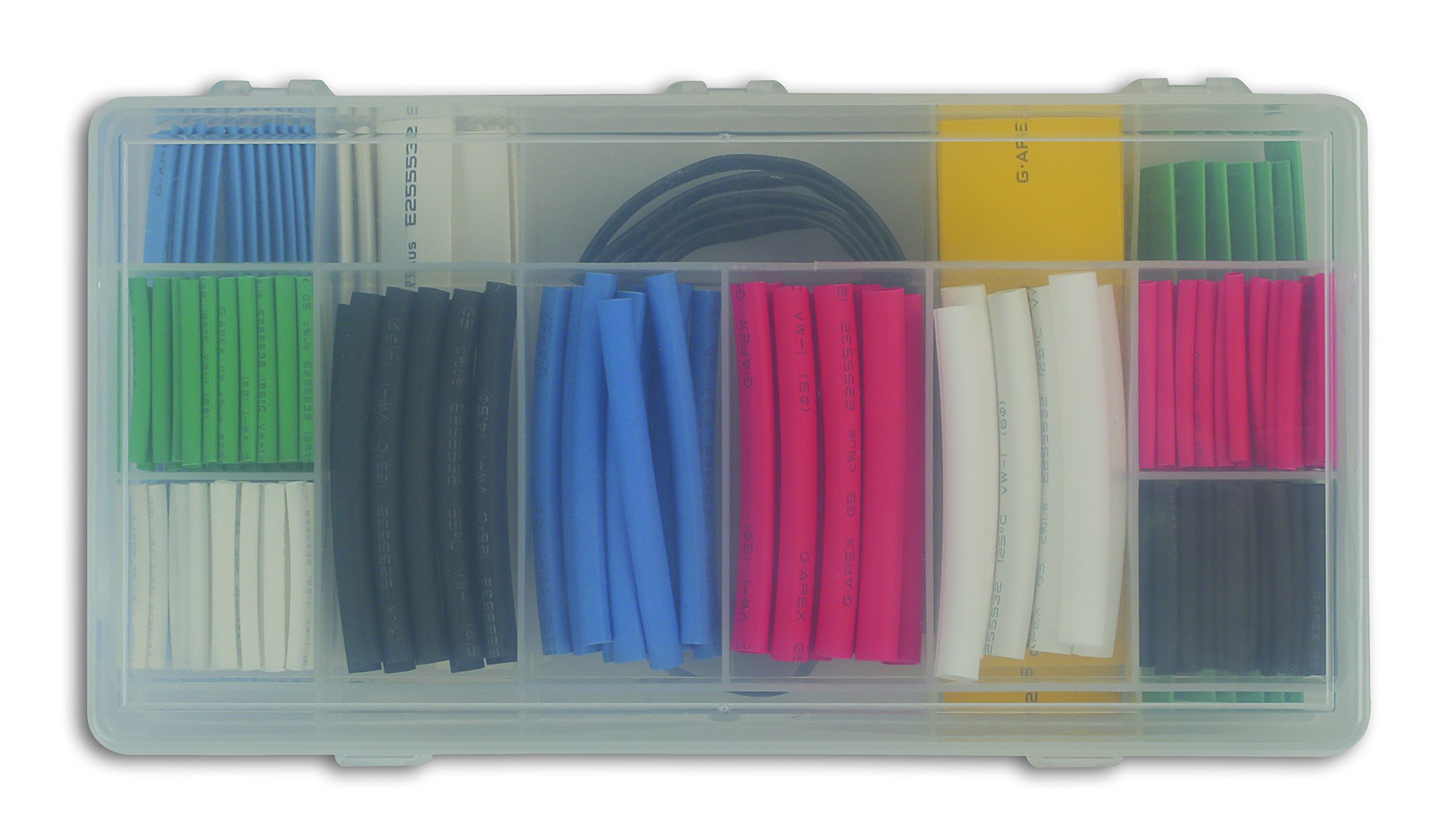 CONNECT 36818 Assorted Heat Shrink Sleeve Wrap Tubing Kit 171 Pieces Universal
