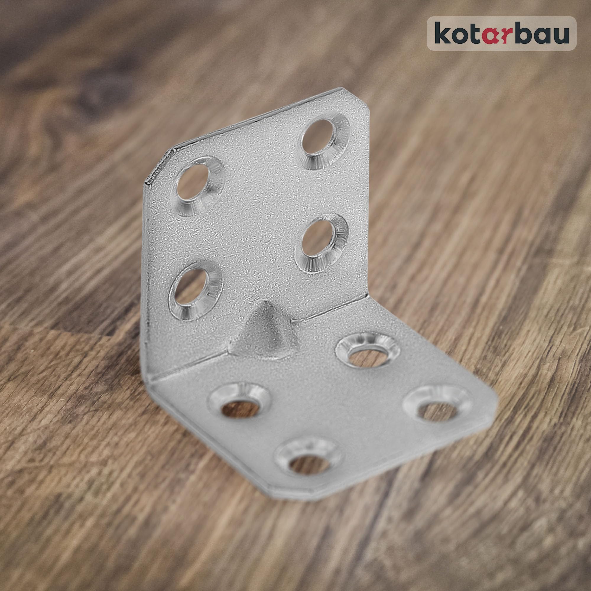 KOTARBAU, 50-Piece Set of Angle Brackets 30 x 30 x 30 x 1.5 mm, Reinforced Alloy Steel Corner Brackets with Mounting Holes - Image 2