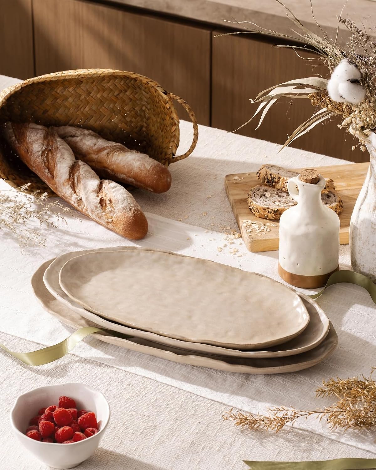 Besmeety Serving Platters Set of 3, Serving Trays for Party, Cheese Platter