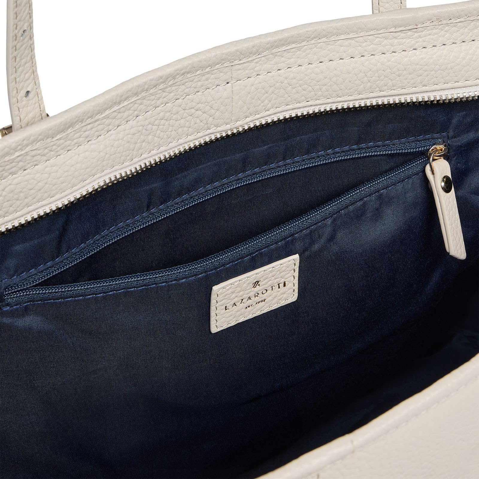 Lazarotti Bologna großer Damen Shopper aus Echt-Leder | Tote Bag mit längenverstellbaren Trägern | Schultertasche 35 cm
