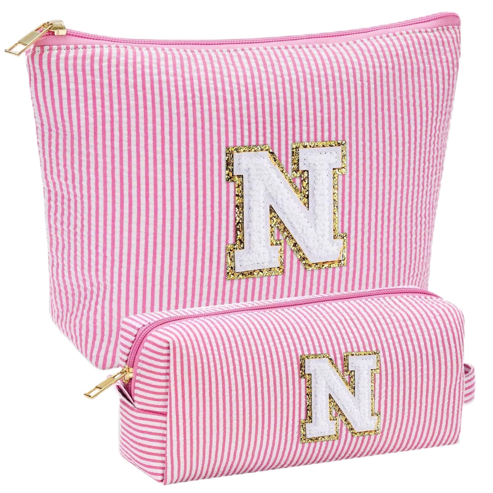 YOOLIFE Geschenk Mädchen Damen - Kosmetiktasche Damen Reise Make up Tasche Schminktasche Mädchen mit Buchstaben, Geburtstagsgeschenk für Frauen Teenager Mädchen Freundin Schwester Mama