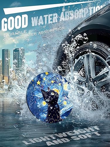 Miniatura 2 de Posavasos para automóvil, paquete de 2 posavasos para automóvil, 2.75 pulgadas, antideslizantes y absorbentes, para portavasos de automóvil,