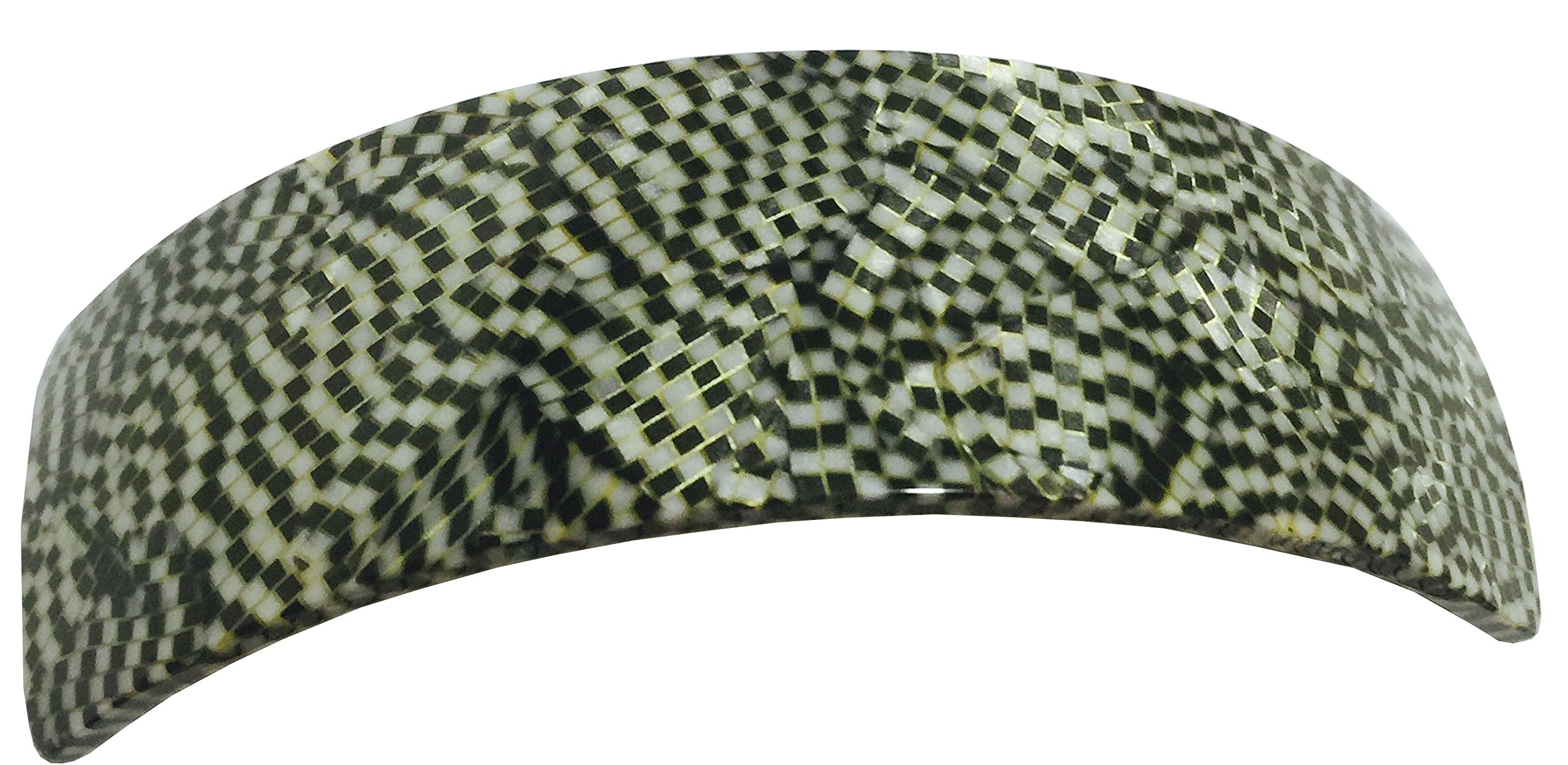 French Amie Bold Curve Medium 3.5 Inch Cellulose Acetate Hair Clip Opera, black