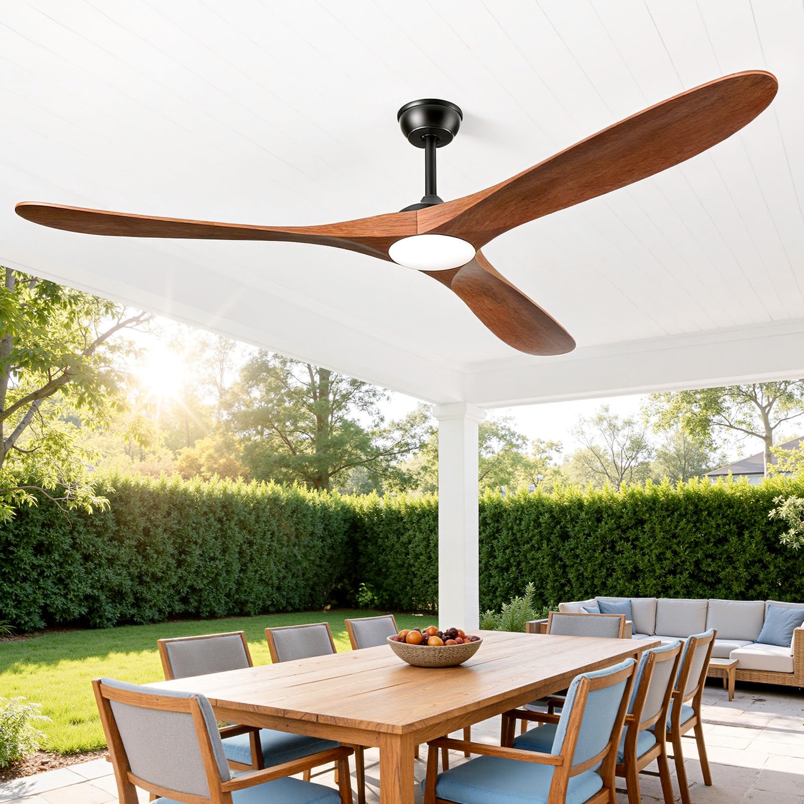 JOYEYE 72 Solid Walnut Wood Ceiling Fan