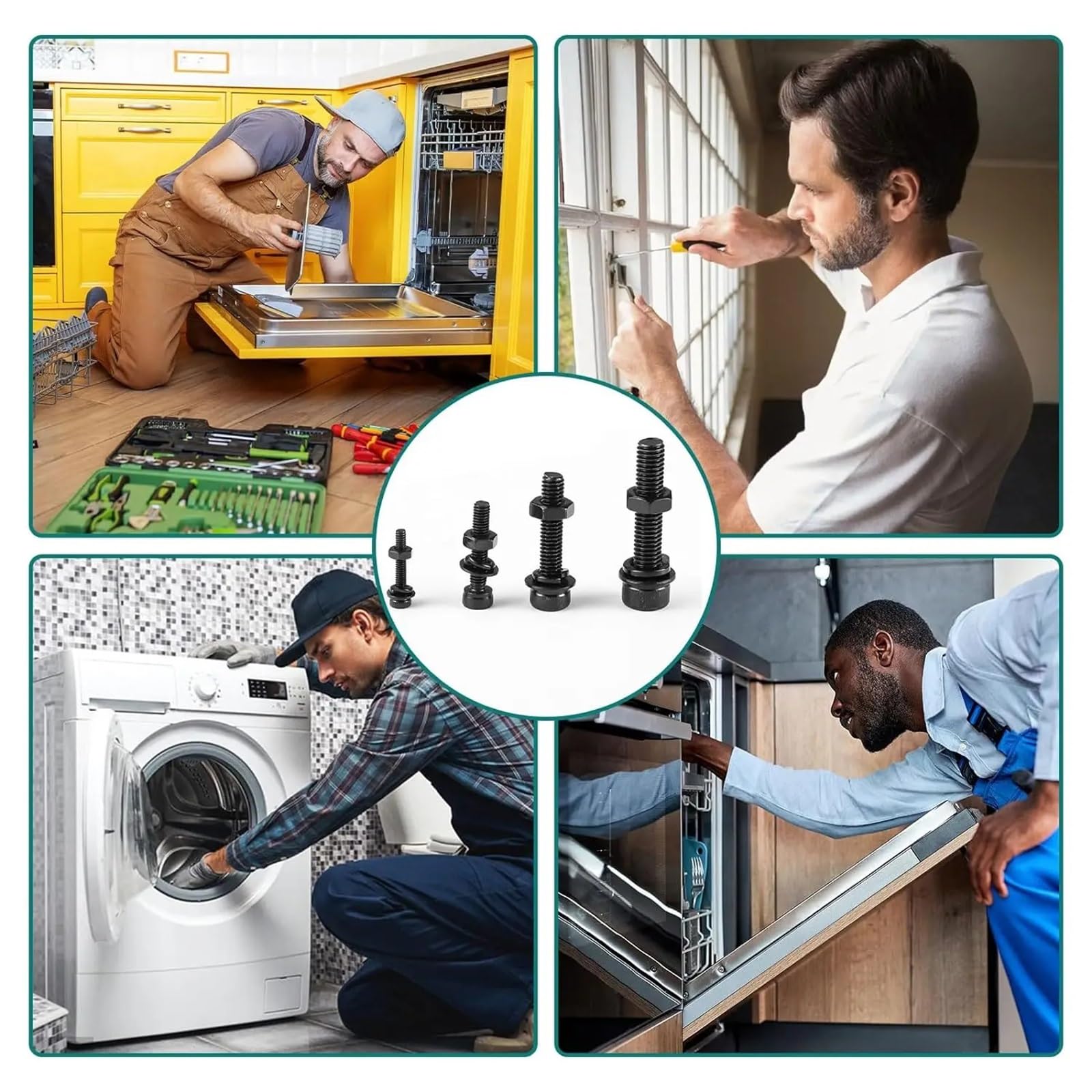 Combinación de tornillos métricos 2020 piezas, combinación pernos y tuercas, mecánicos M2 M3 M4 M5 Juego de Tornillos y Tuercas