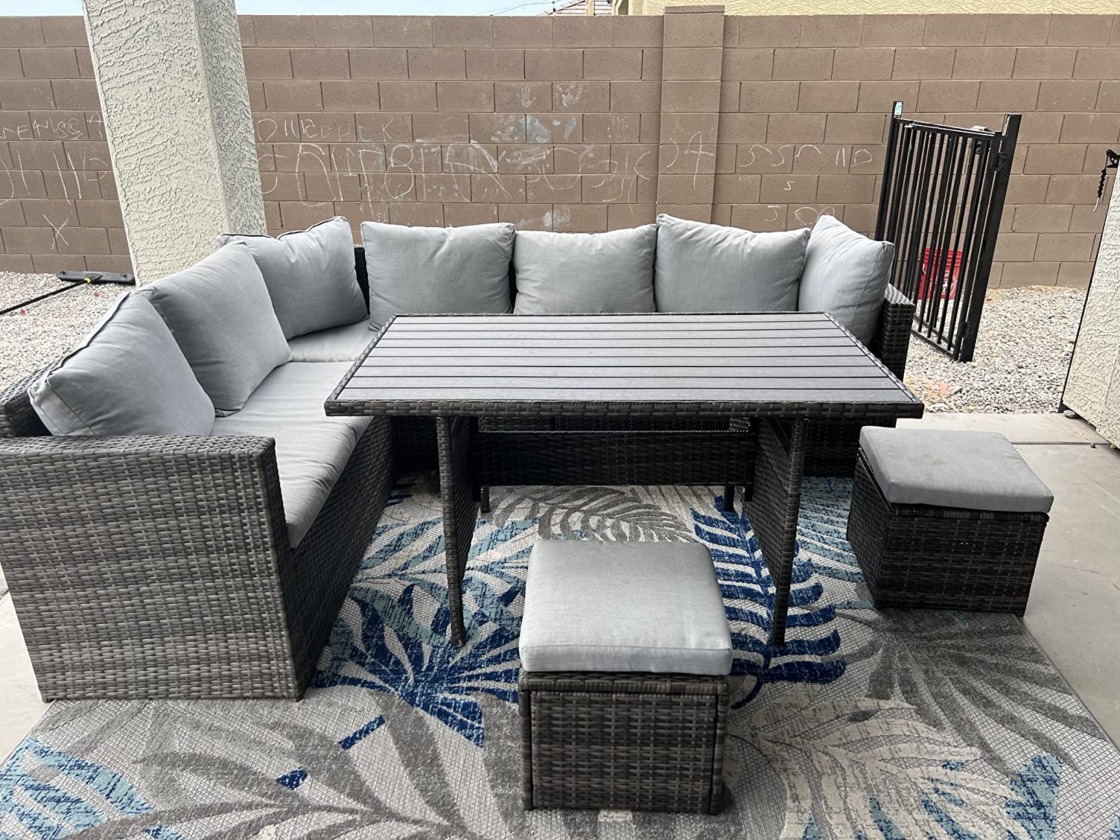 62/mo Finance Wisteria Lane Patio Furniture Set, 7 Piece Outdoor