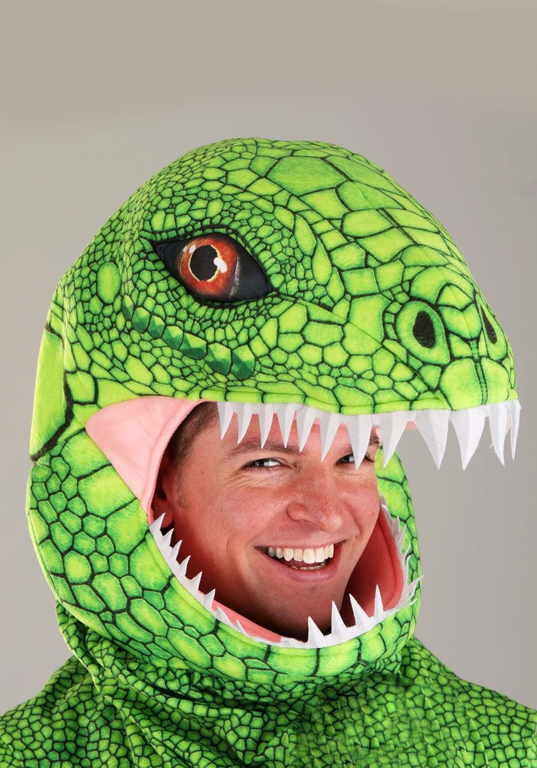 Realistic Lizard Costume Adult Green Iguana Jumpsuit Halloween Cosplay Polyester Reptile Outfit