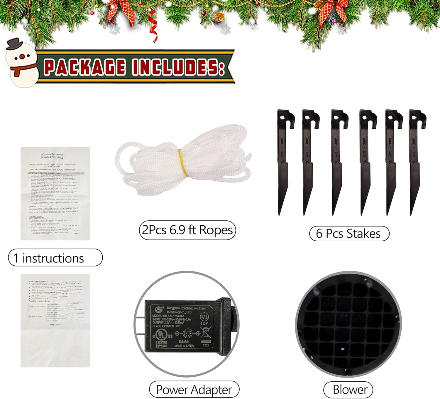 Joliyoou 8FT Christmas Inflatable Yard Decoration, Blow Up Giant Christmas Tree with Penguins Placing Star, Air-Blown Outdoor Holiday Display with Built-in LED and RGB Lights for Xmas Lawn Decor - Image 3