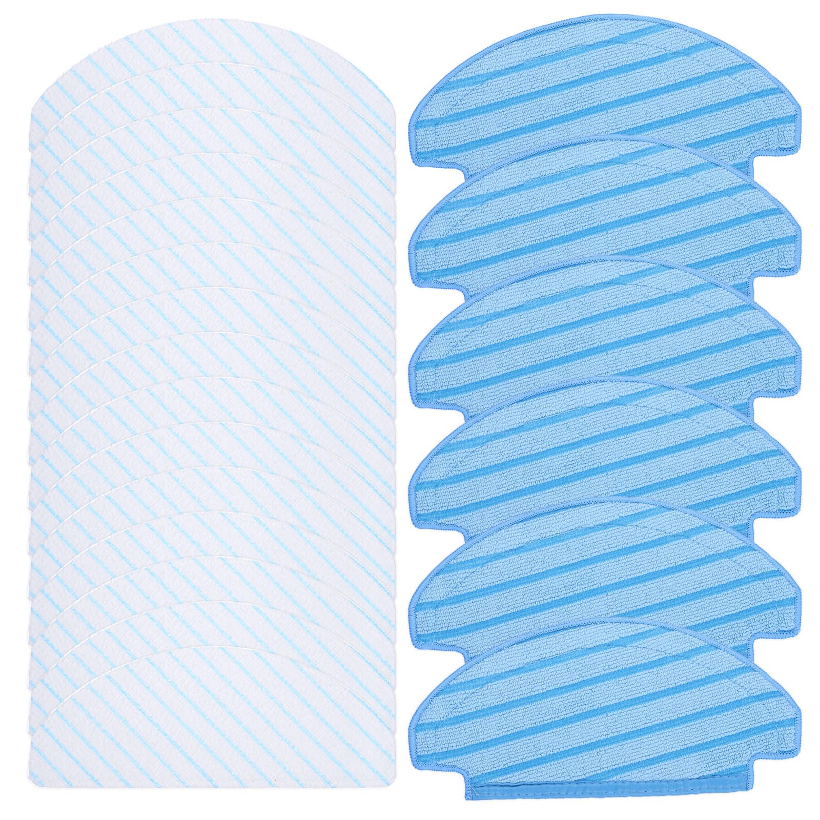 MECCANIXITY 1Set Washable Cloth Mop Pads & Disposable Cloths Mop Pads Fiber Robot Vacuum Cleaner Accessories for Deebot T8 T8 Max T8 T8+ Series T9 N8, N8 Pro N8 Pro
