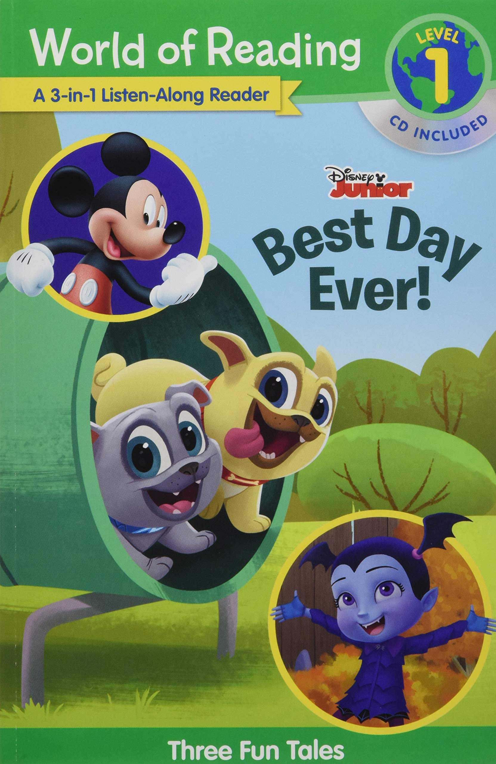 World of Reading World of Reading: Disney Jr.'s Best Day Ever! 3-in-1 Listen-Along Reader (Level 1)