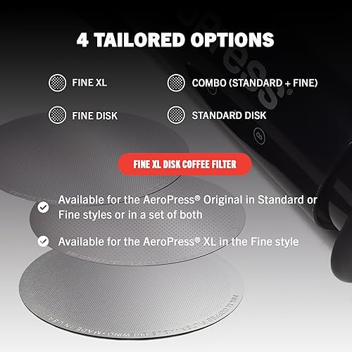 Vista 18 de Able Brewing filtro de café circular para cafeteras AeroPress Coffee y Espresso Maker - Acero inoxidable, reutilizable