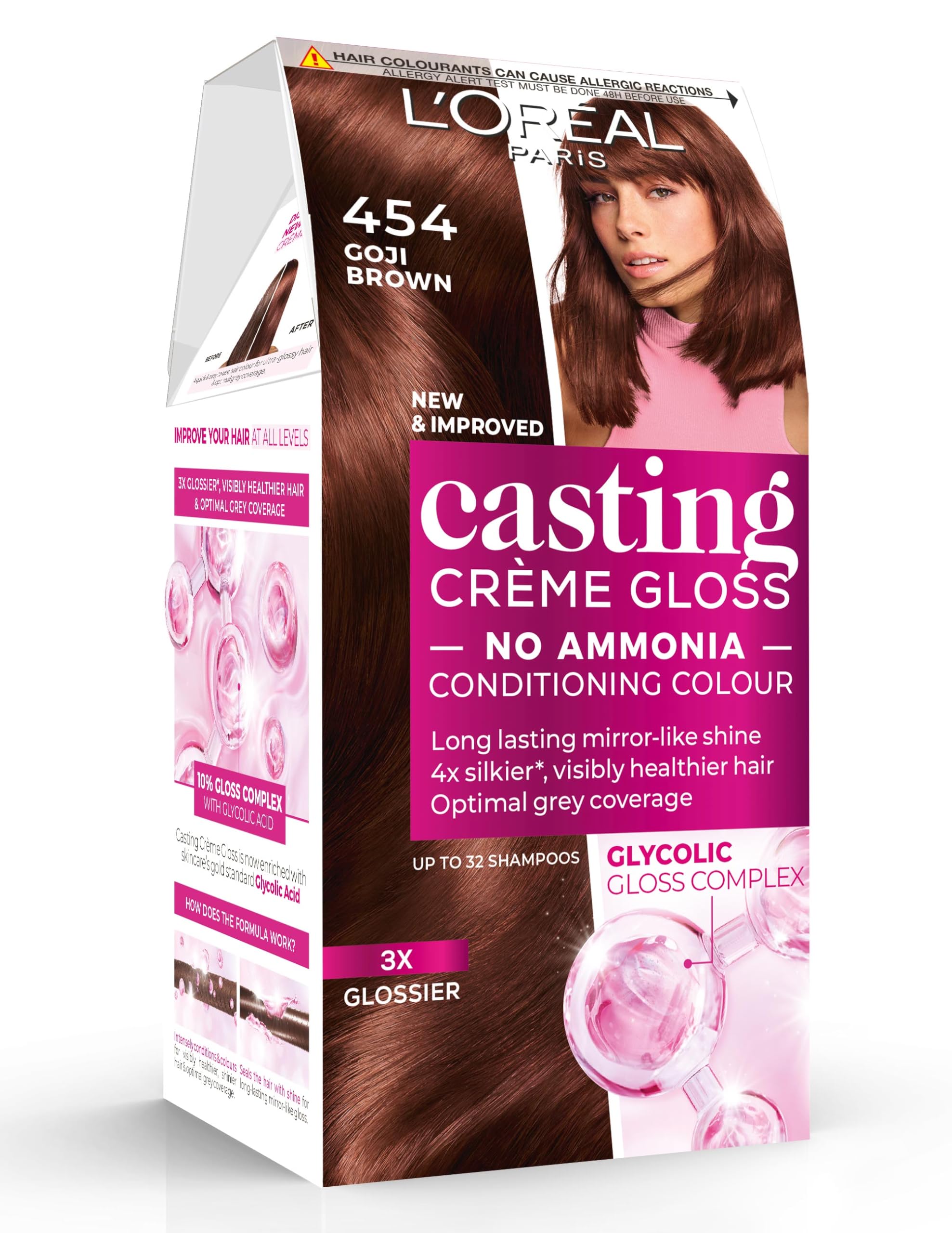 L'oréal Paris Unisex 454 Goji Brown L'oréal Casting Crème Gloss Hair Dye