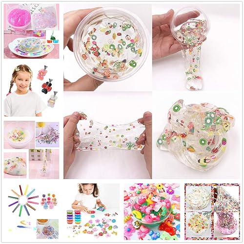 Miniatura 6 de 3.53oz de resina con parte trasera plana de slime, accesorios de limo para decoración de gránulos de arcilla, suministros de limo de bricolaje,