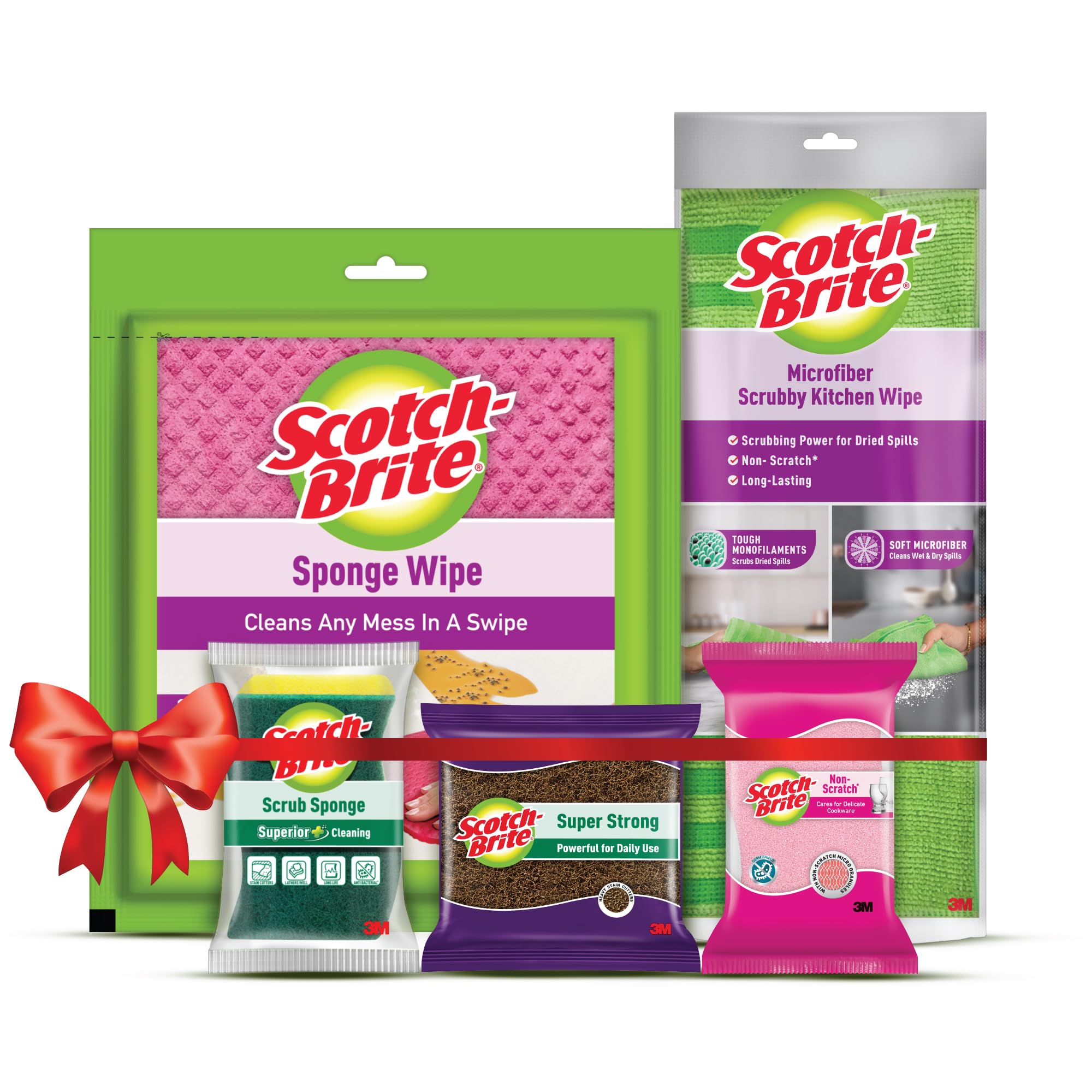 Scotch-Brite 5 Pc Kitchen Cleaning Combo (Super Strong 1N, Sponge Wipe Large 1N, Scrub-Sponge 1N, Non-Scratch 1N, Microfiber Scrubby Kitchen Wipe) (B0DBHHQNFZ) Amazon Price History, Amazon Price Tracker
