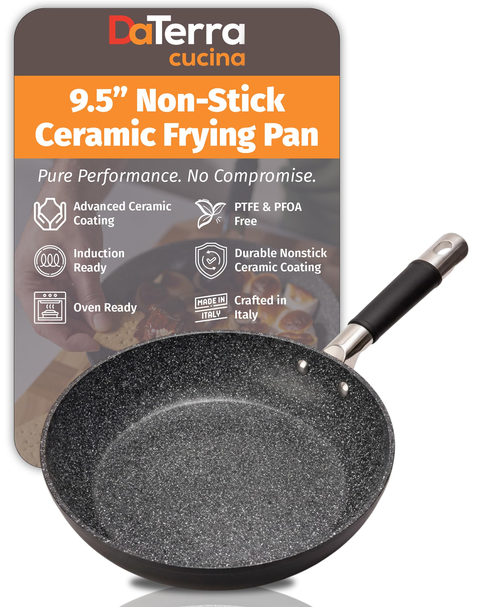 DaTerra Cucina 9.5 Inch Ceramic Frying Pan