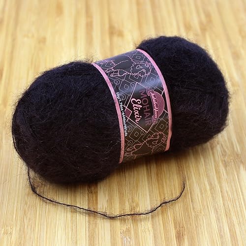 Vista 49 de JubileeYarn Mohair Elixir Yarn - 50 g/madeja Lana mezcla para bebé - Mimosa - 2 madejas 04 Mimosa