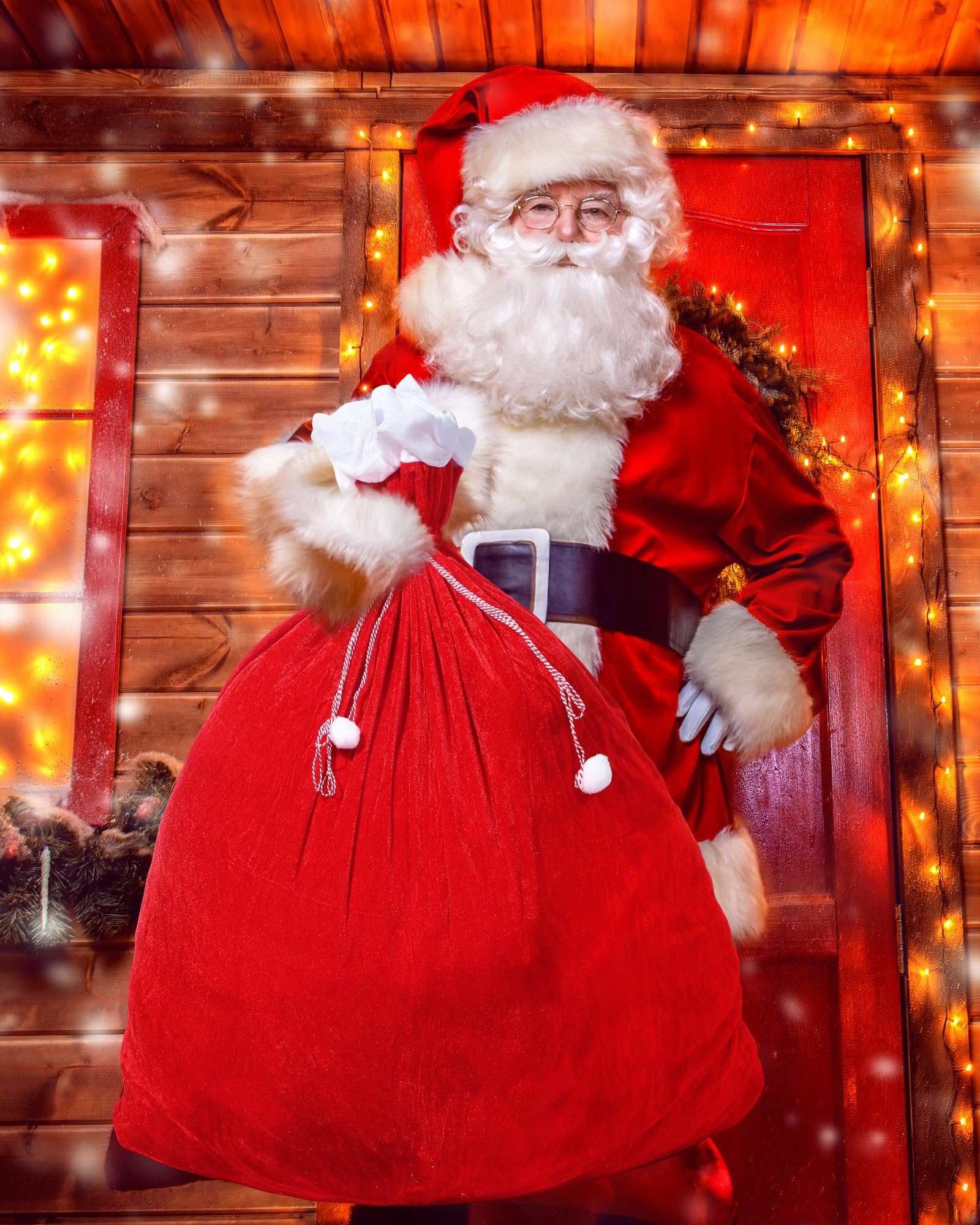 Père Noël de luxe en velours rouge - Fiesta Republic