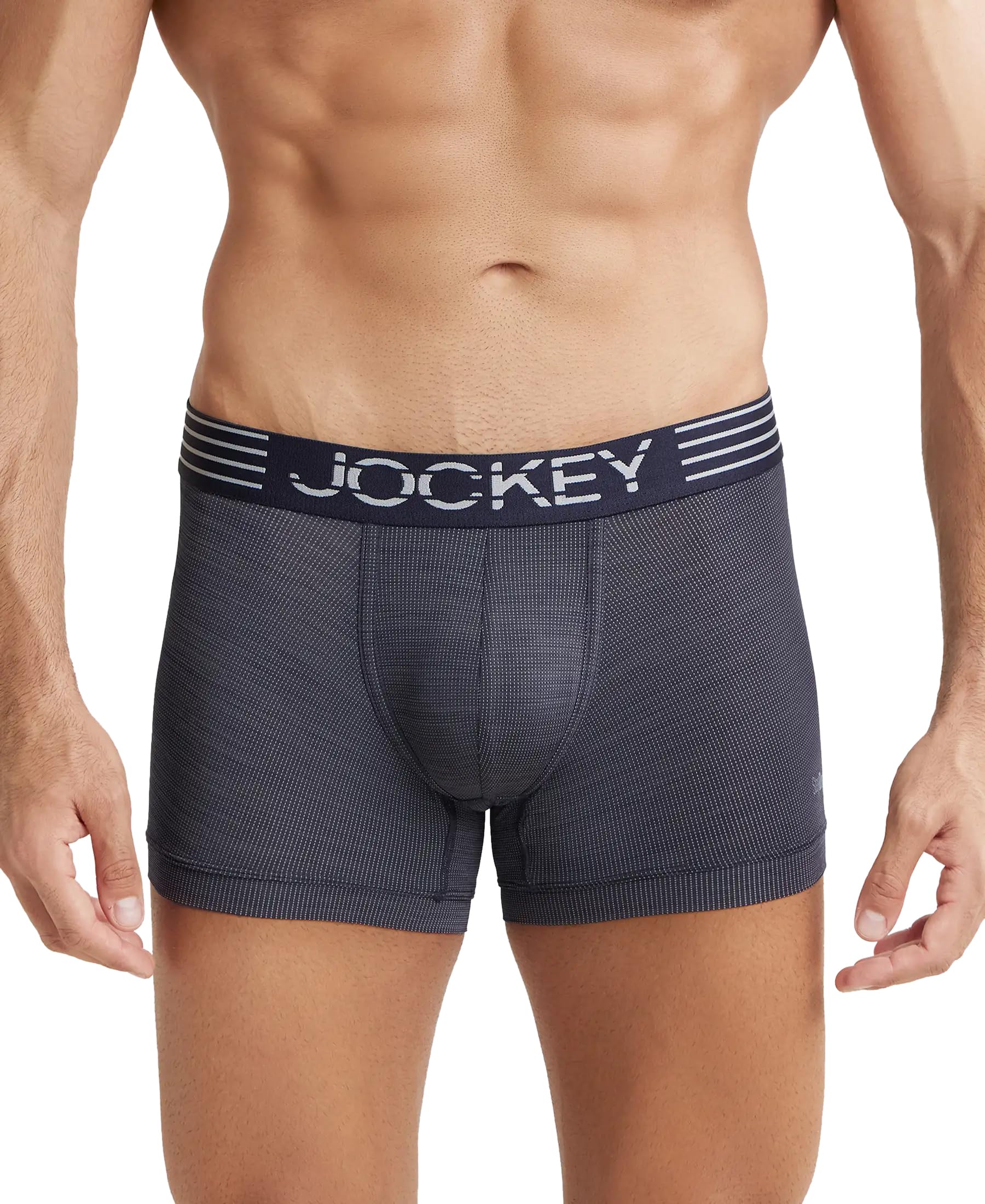Jockey MM05 Men's Microfiber Mesh Elastane Stretch Active Wear Sports Trunk with Stay Dry Technology