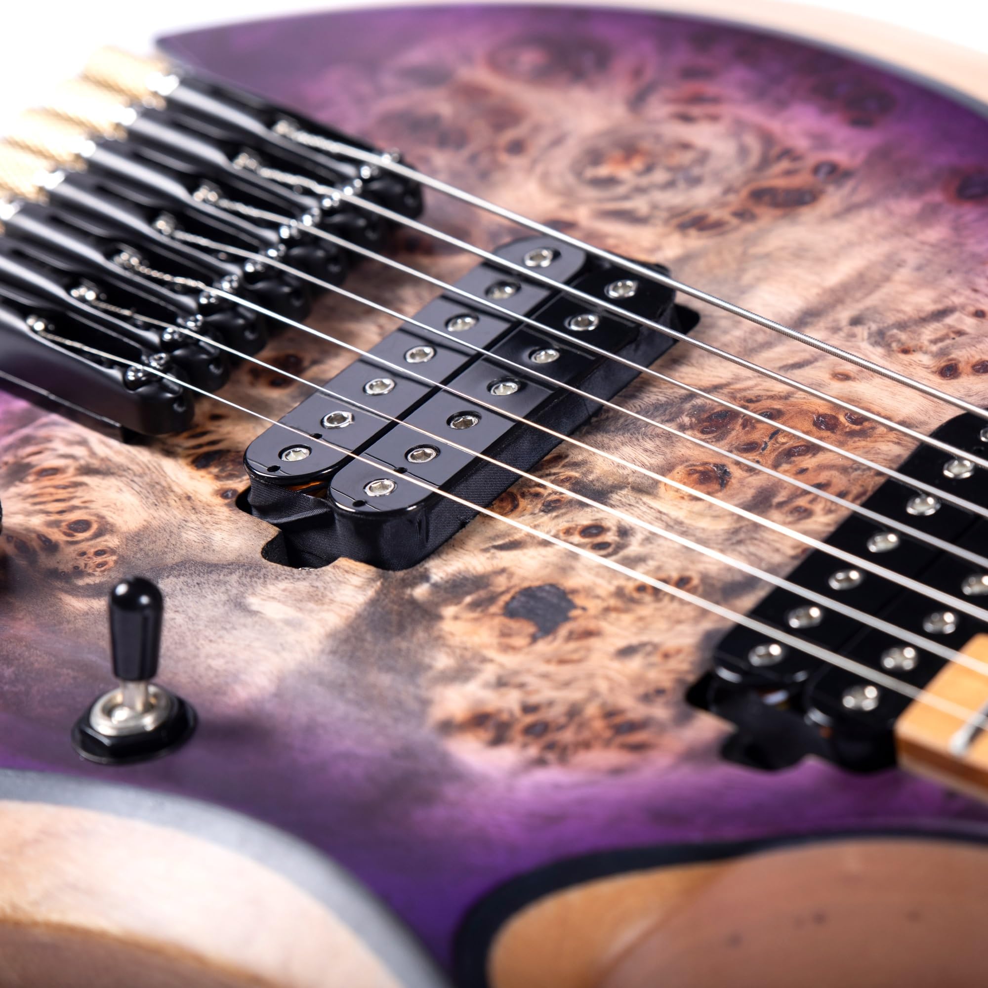 7-strunowa, 24-progowa, bezgłowa gitara elektryczna jazzowa(Brown)