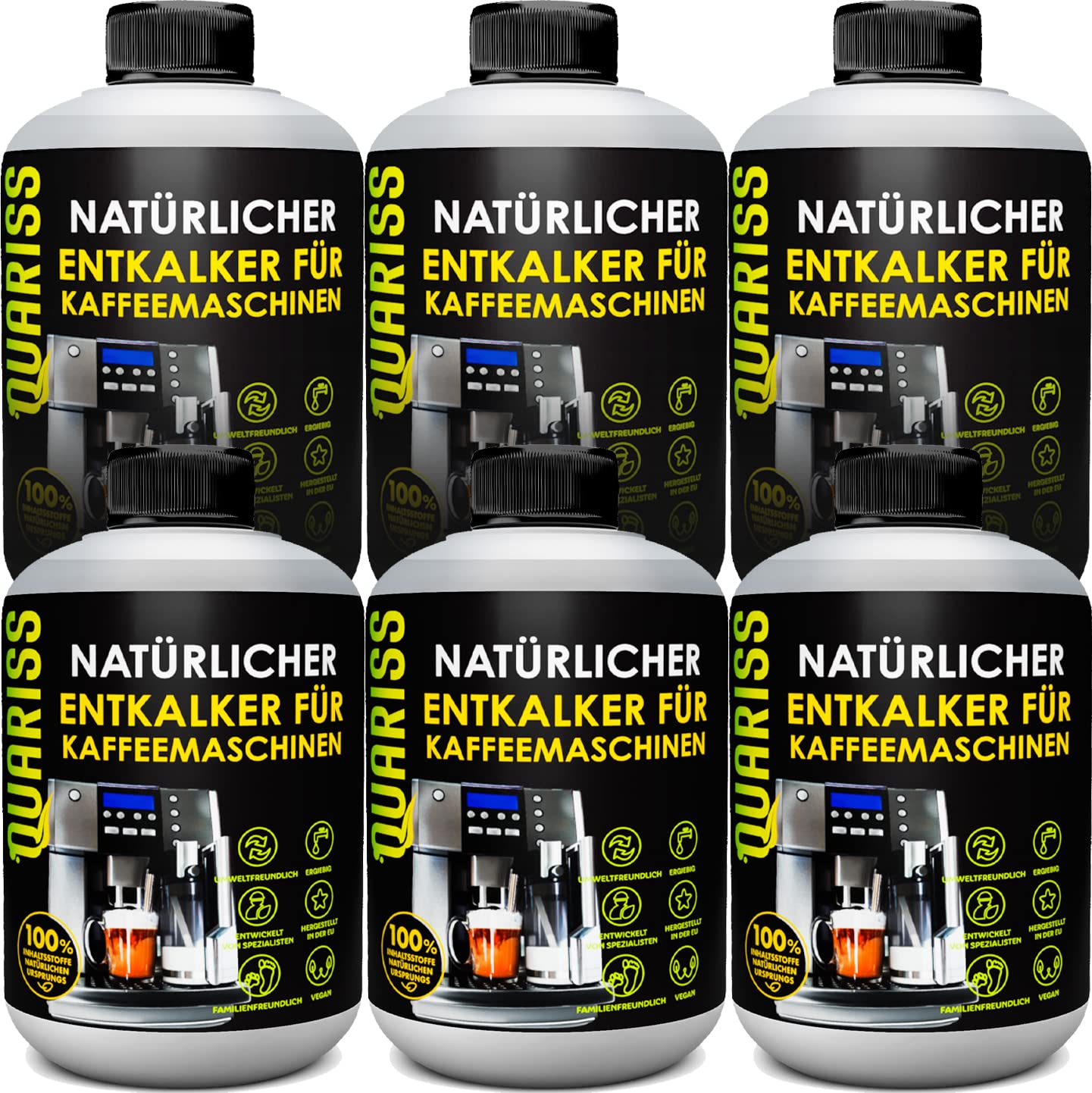 Anticalcare universale per macchine da caffè, 500 ml, 100% naturale anticalcare per macchine da caffè automatiche e macchine da espresso, vegane ecologico (6)