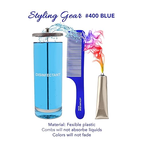 Miniatura 3 de Styling Gear 400 Peines de peluquero Clipper Peine de corte Peines de corte de estilo flexible Mezcla se desvanece Peines para hombre Flattop 1