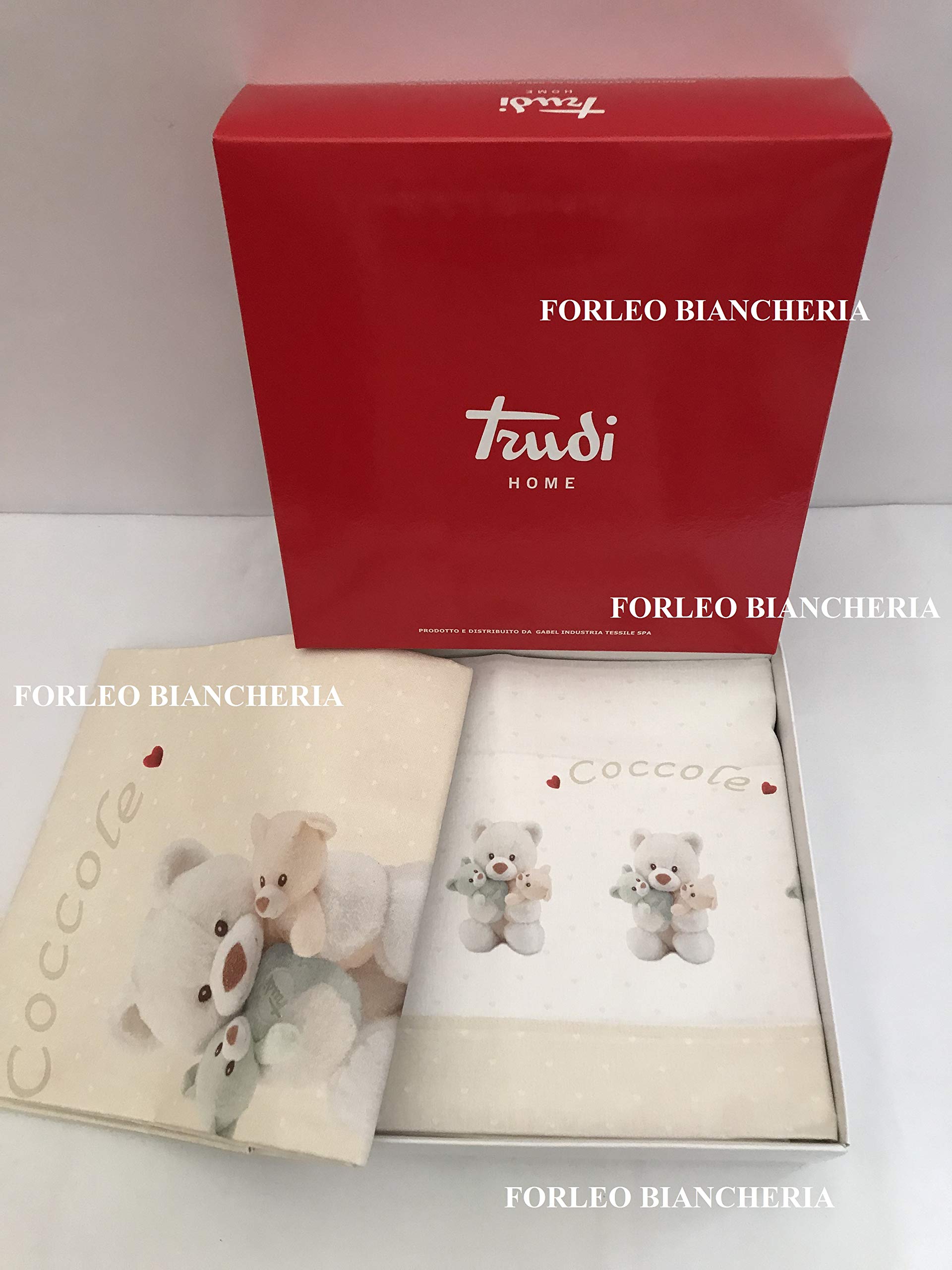 COCCOLE SET CARROZZINA 80x110 COPRILETTO COTONE + COMPLETO CULLA COLORE CANARINO TRUDI GABEL