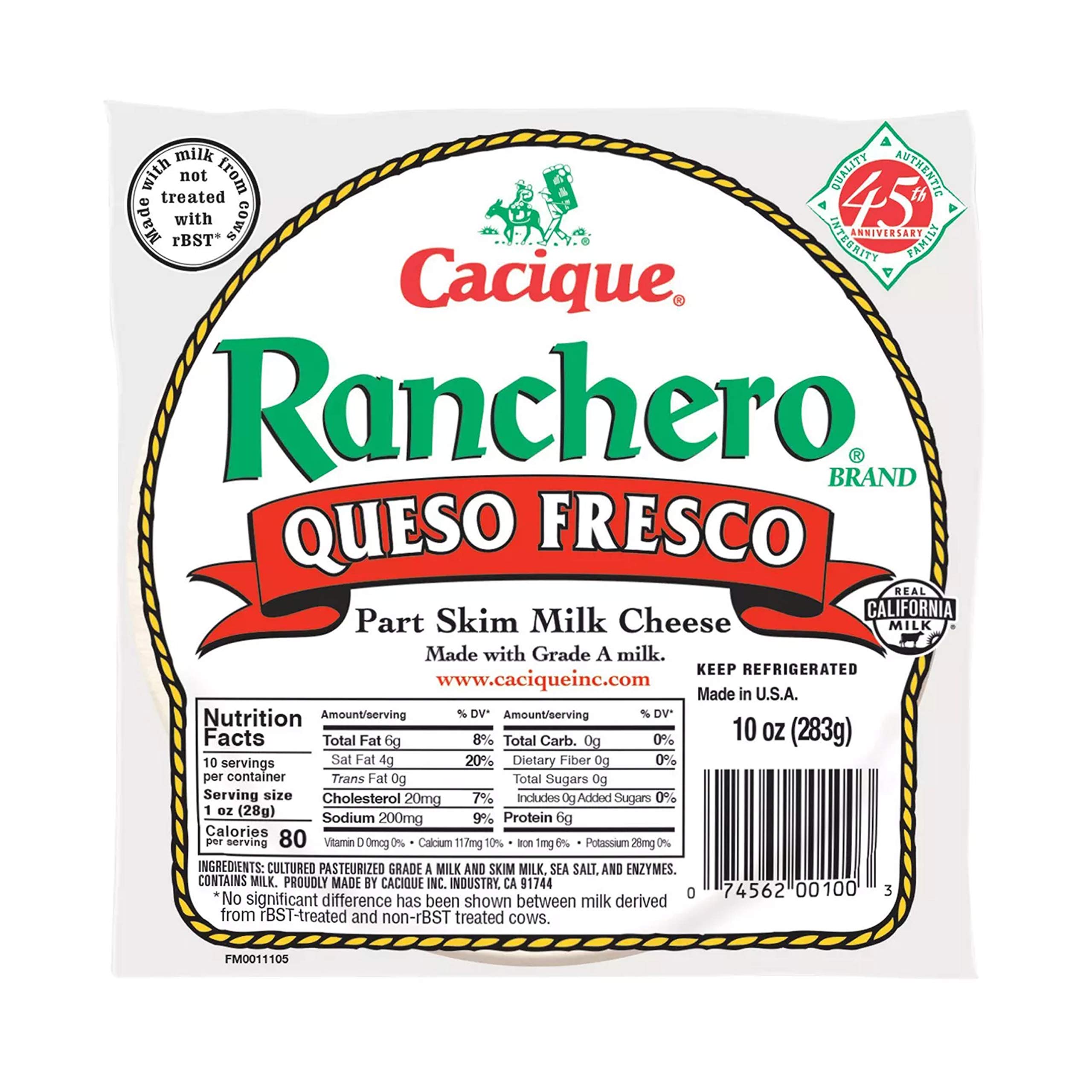 Amazon.com: Cacique, Queso Fresco Ranchero, 10 oz : Comida Gourmet y  Alimentos
