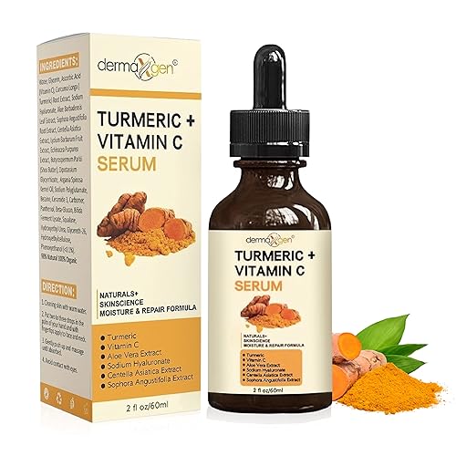 Suero facial de cúrcuma vitamina C tratamiento orgánico para el acné tono de piel claro hidrata la piel opaca y seca suero facial