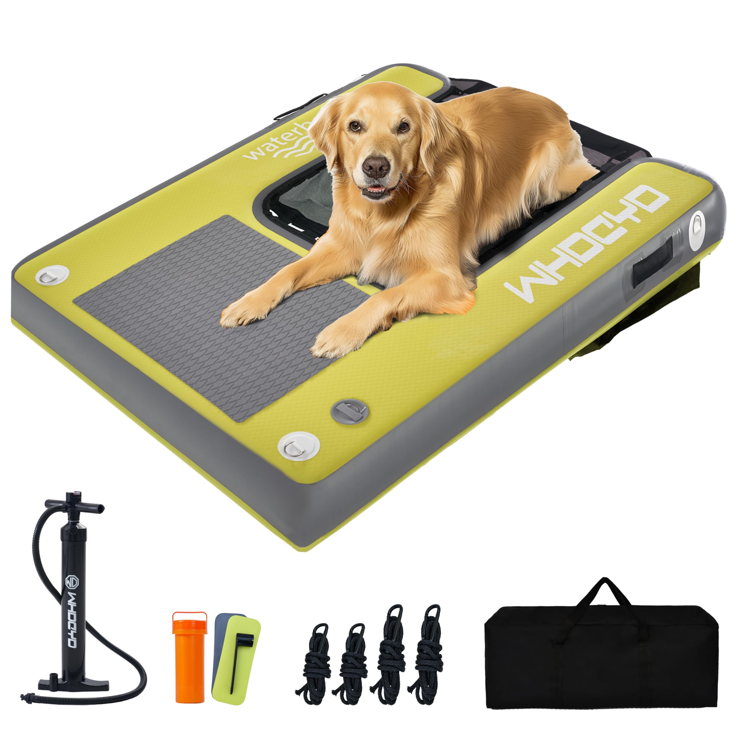Aufblasbare Hunde-Planke, schwimmende Rampe, Ausstieghilfe für Pools, Boote, Landesteg, Stufe zum Schwimmen, für Haustiere bis 90 kg, Pool-Bett für Menschen