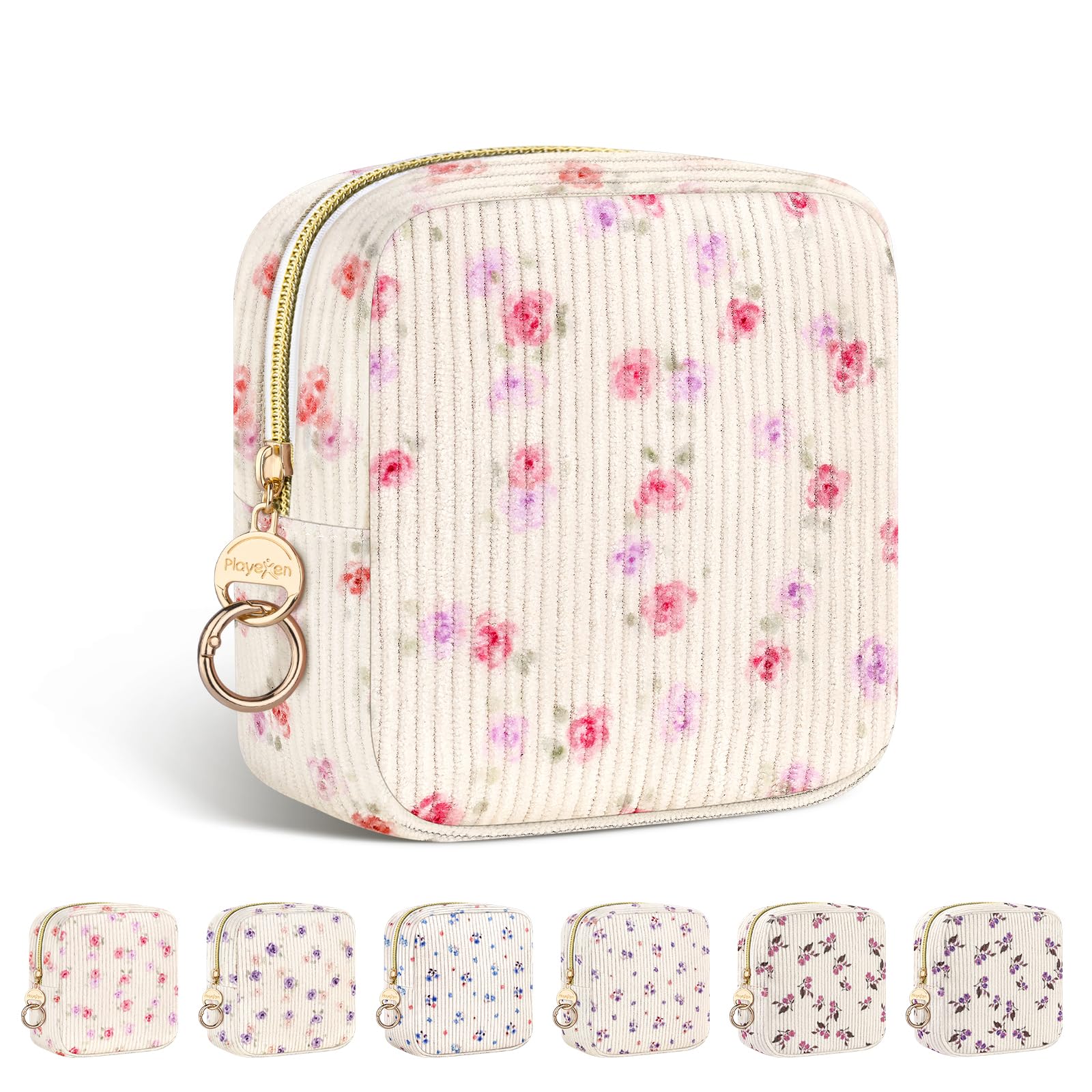12,5*5*12,5cm Neceser Niña Pequeño para Compresas Organizador Bolso de Almacenamiento Compresas Algodon Salvaslip Bolsa Menstrual de Servilletas Sanitarias Regalo Adolescentes Niñas(flor-amarillo) — view 10