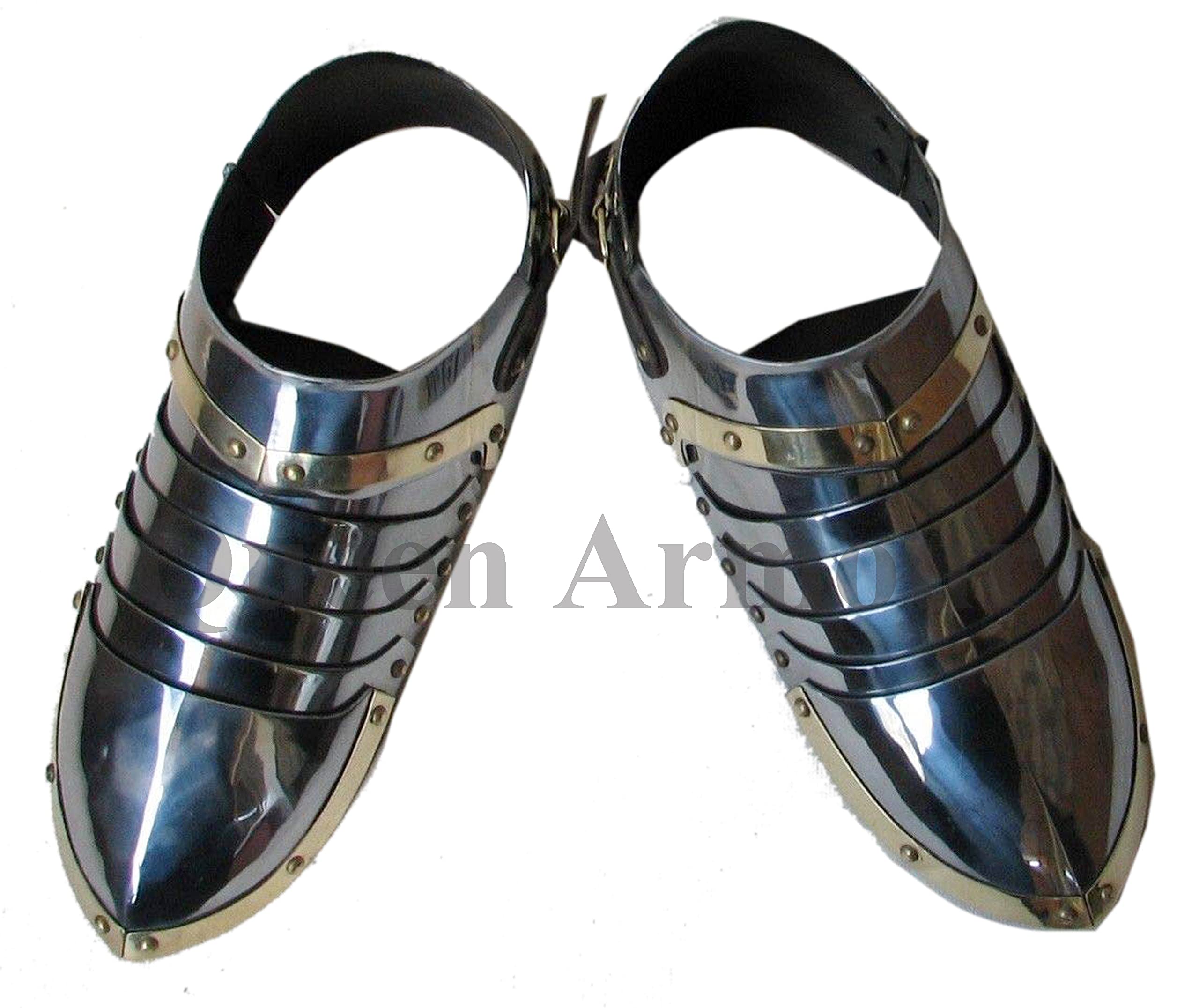 Queen Armour New Medieval Warrior German Gothic Body Armor Shoes German Gladiator Burgonet Helmet European Kettle Hate Viking Mask Barbuta Crusader Armour Italian Nasal Normal Pig Face Silver
