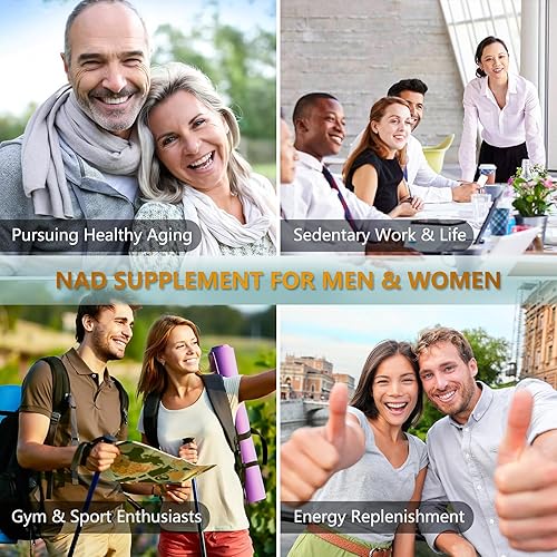 Miniatura 9 de Suplemento NAD de 1500 mg - Ribosida de nicotinamida liposomal NAD+ con resveratrol, NAD Plus Boosting - Apoya la salud celular, la resistencia y el