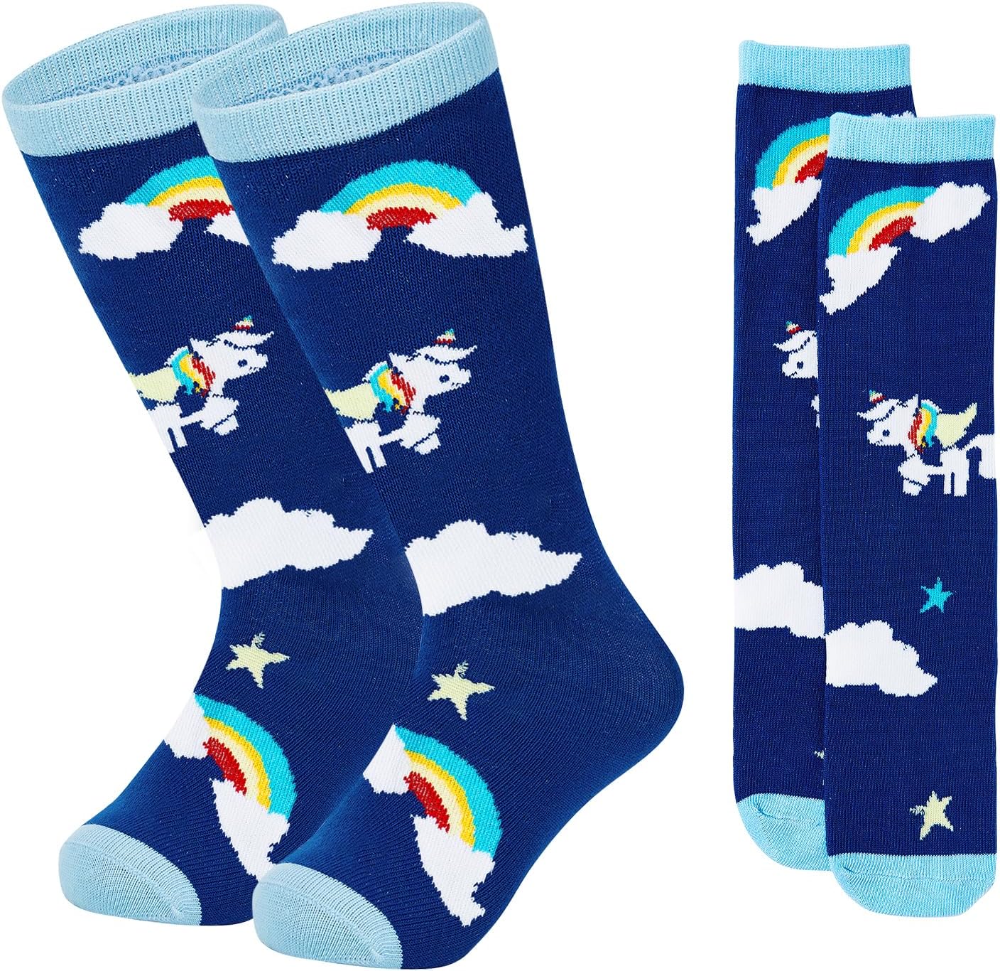 American Trends Kids Soccer Socks Girls Boys Knee High Football Baseball Kids Athletic Tube Printed Socks