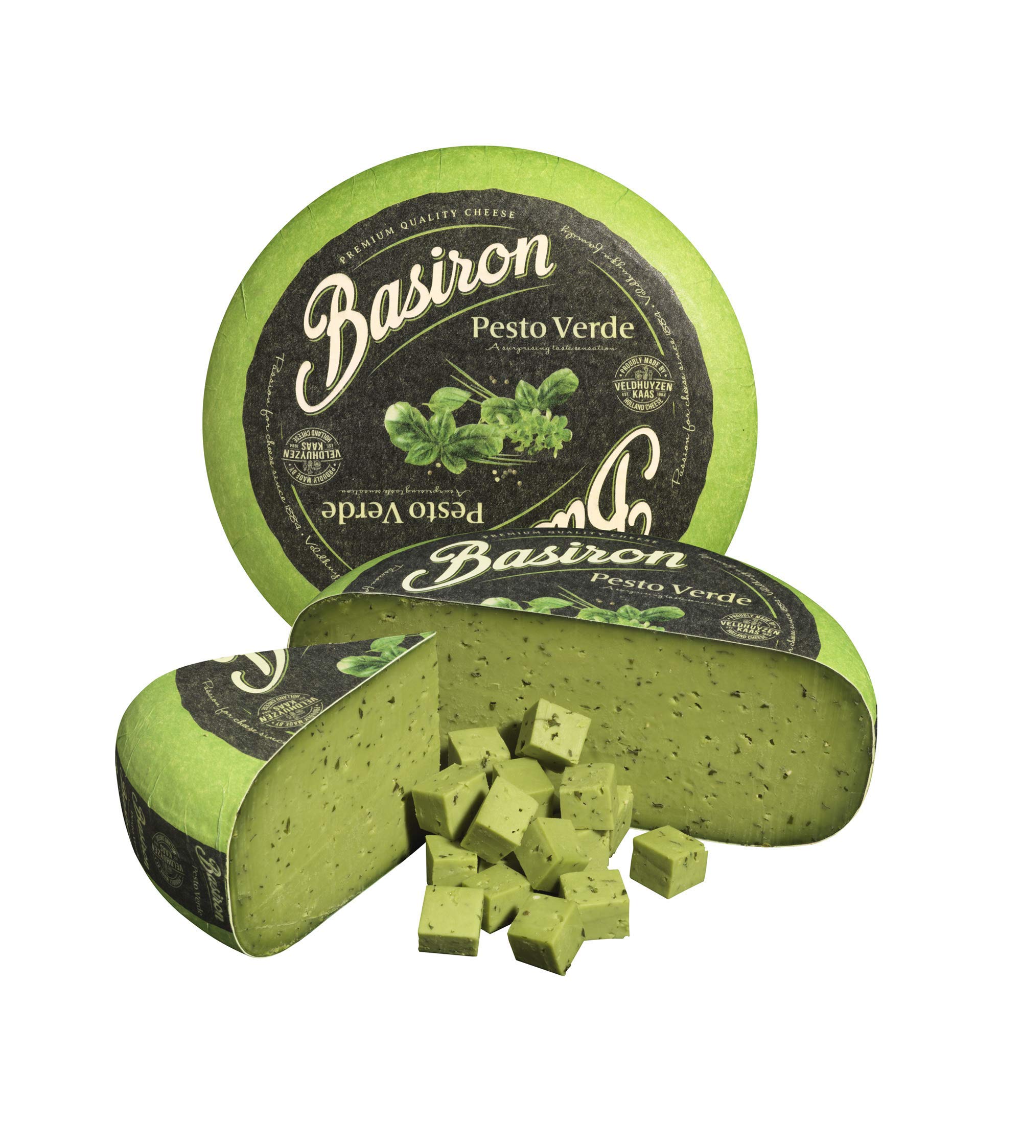 Queso Gouda Pesto Verde Basiron Cheese 4,5 Kg