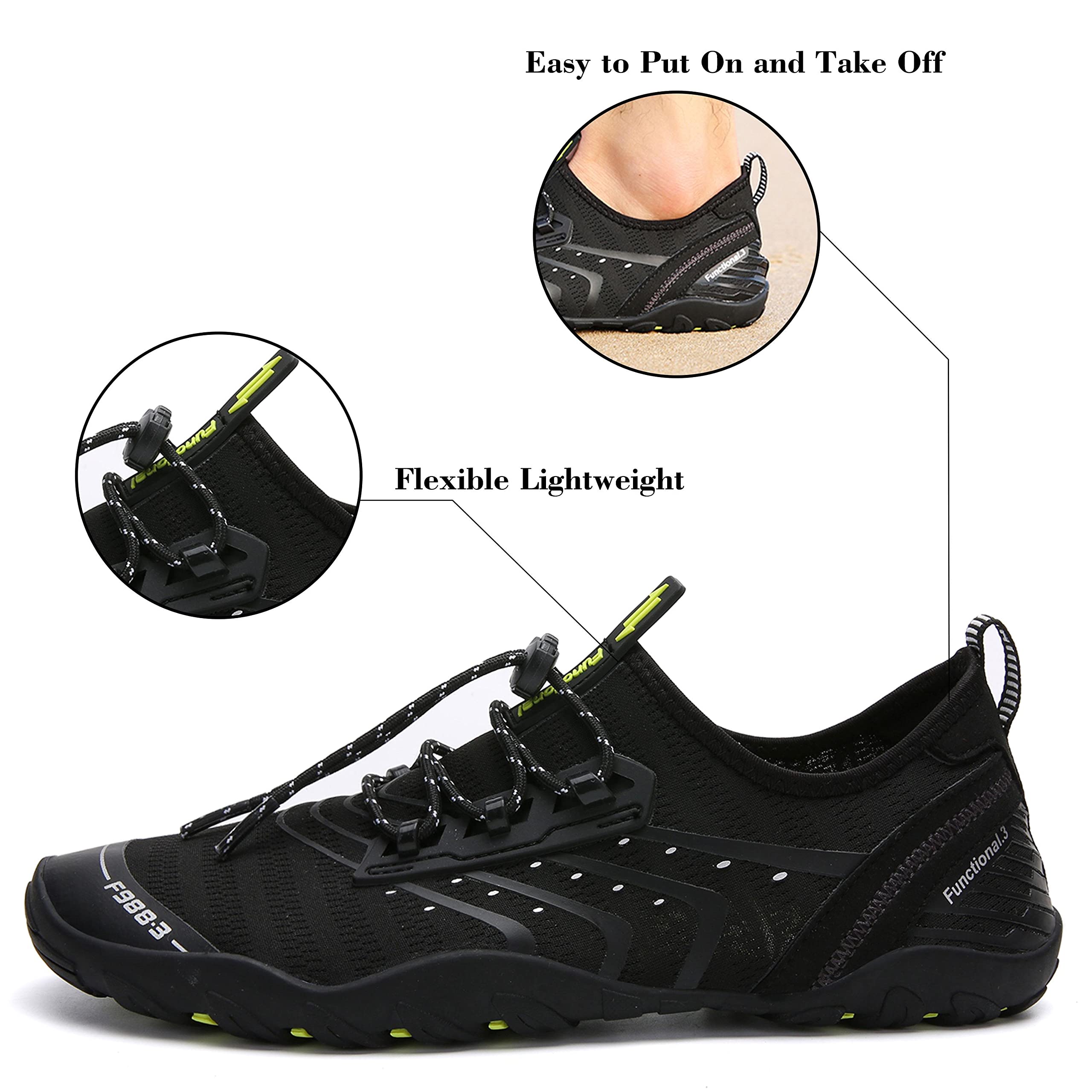 SAGUARO Scarpe da Immersione Donna Uomo Scarpe da Scoglio Acqua Sport Antiscivolo Scarpe da Aqua per Yoga Nuoto Piscina Spiaggia 35-48 EU