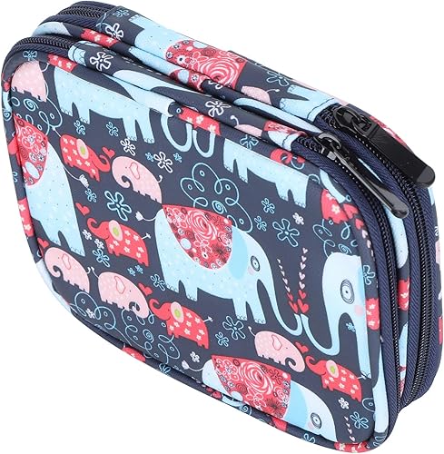 Bolsa de ganchillo, costura de doble cara, fácil de transportar, gancho de ganchillo, hecho a mano, tela Oxford, paquete organizador de punto,