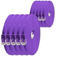 1aTTack.de 0,5m - viola - 10 pezzi - Cavo di Rete Ethernet Cat6 Piatto Lan Gigabit
