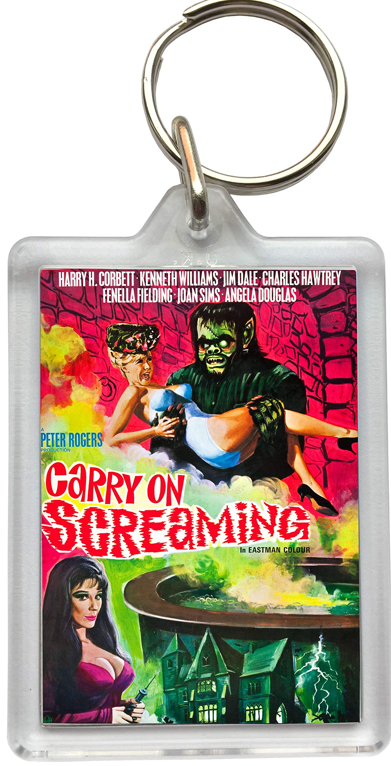 Super Universe Unisex Multicolored Carry On Screaming Acrylic Keyring – Classic Movie Collectible, 4.2 X 6.2Cm