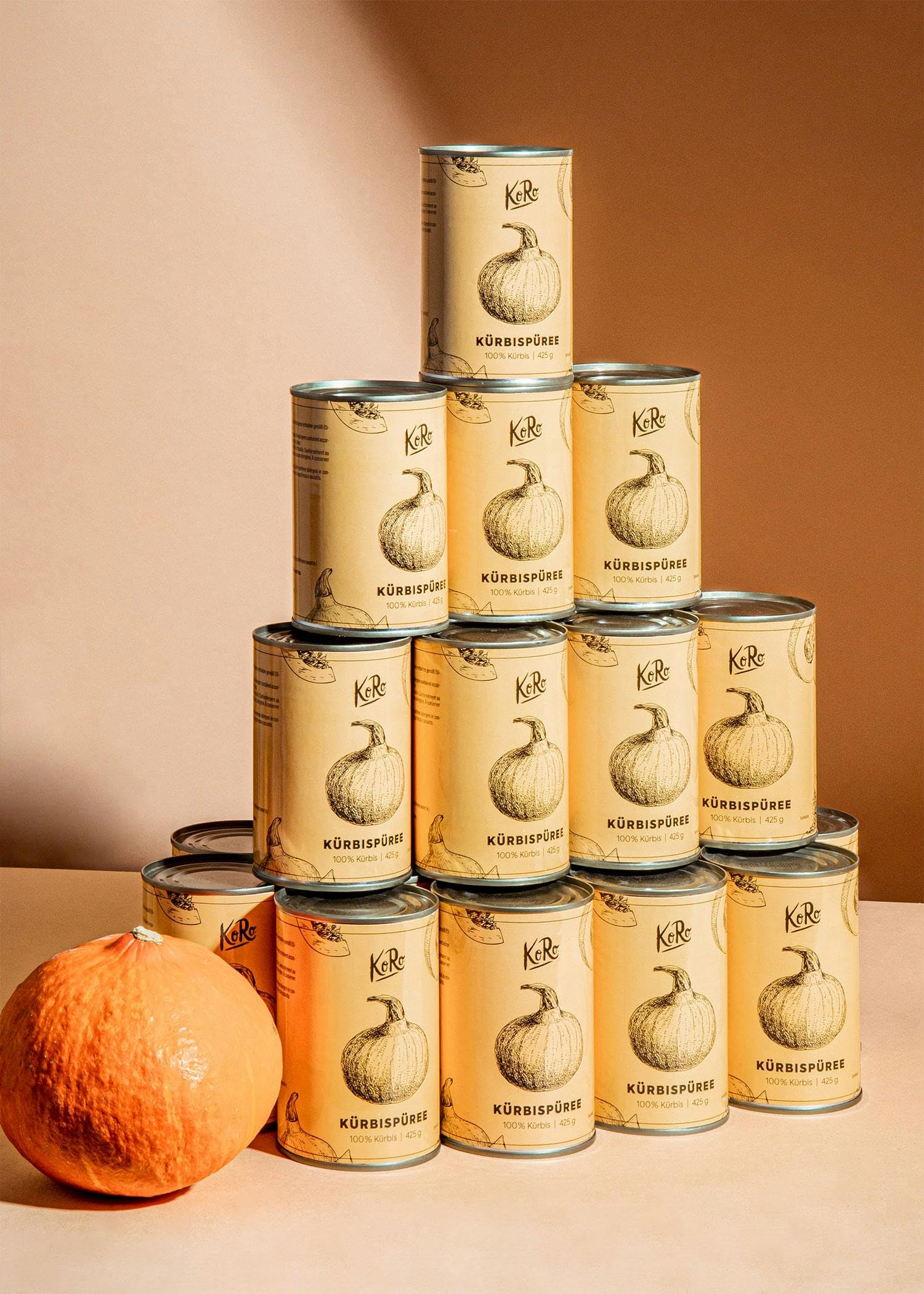 KoRo - Purea di zucca al naturale | 24 x 425 g