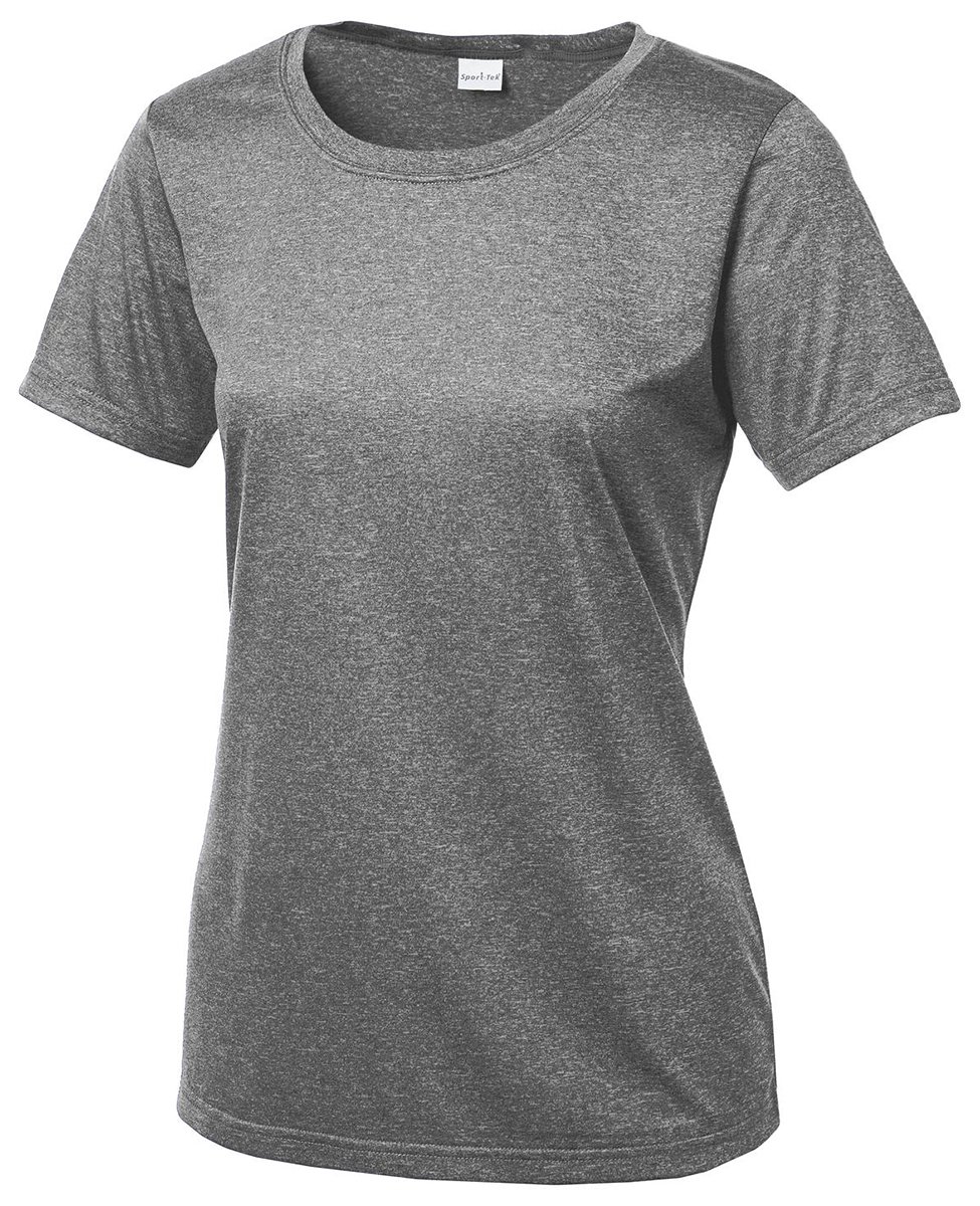 Sport-Tek Ladies Heather Contender Scoop Neck Tee - Moisture Wicking Performance Shirt (LST360)
