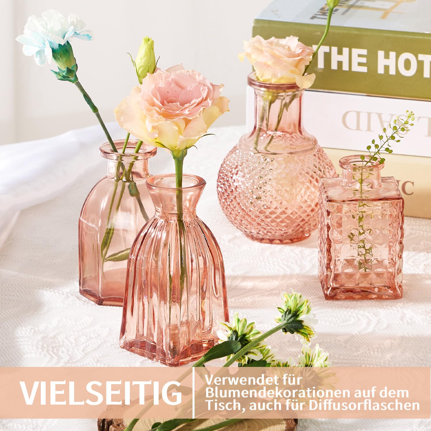 Set 24 Vasi In Vetro Con Coperchio | Bottiglie Vintage Per Decorazione | Per Matrimoni, Casa E Centro Tavola - Foto 10